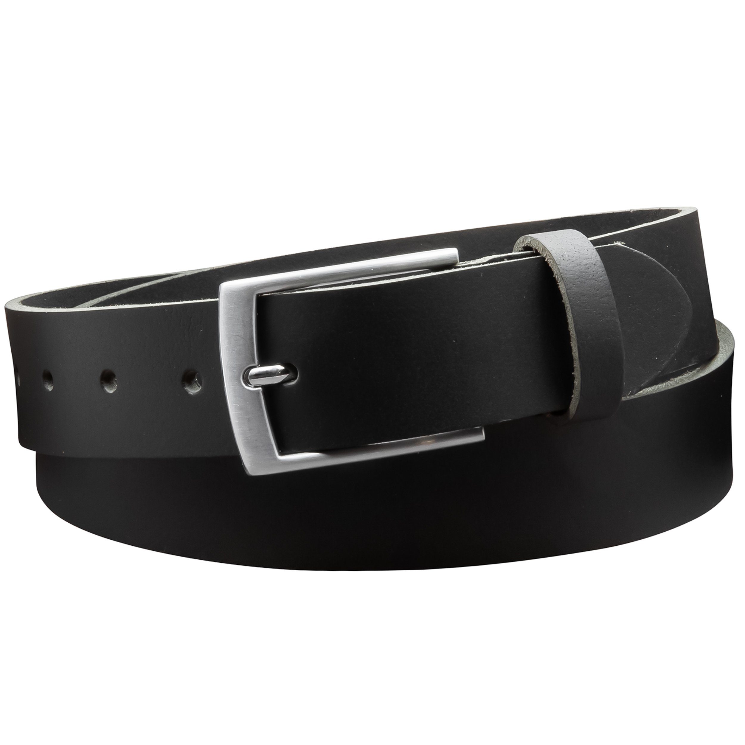 COLOGNEBELT Ledergürtel OM421-VL-Schwarz MADE IN GERMANY, Schwarz, Kürzbar, 100 % Echtleder, Unisex