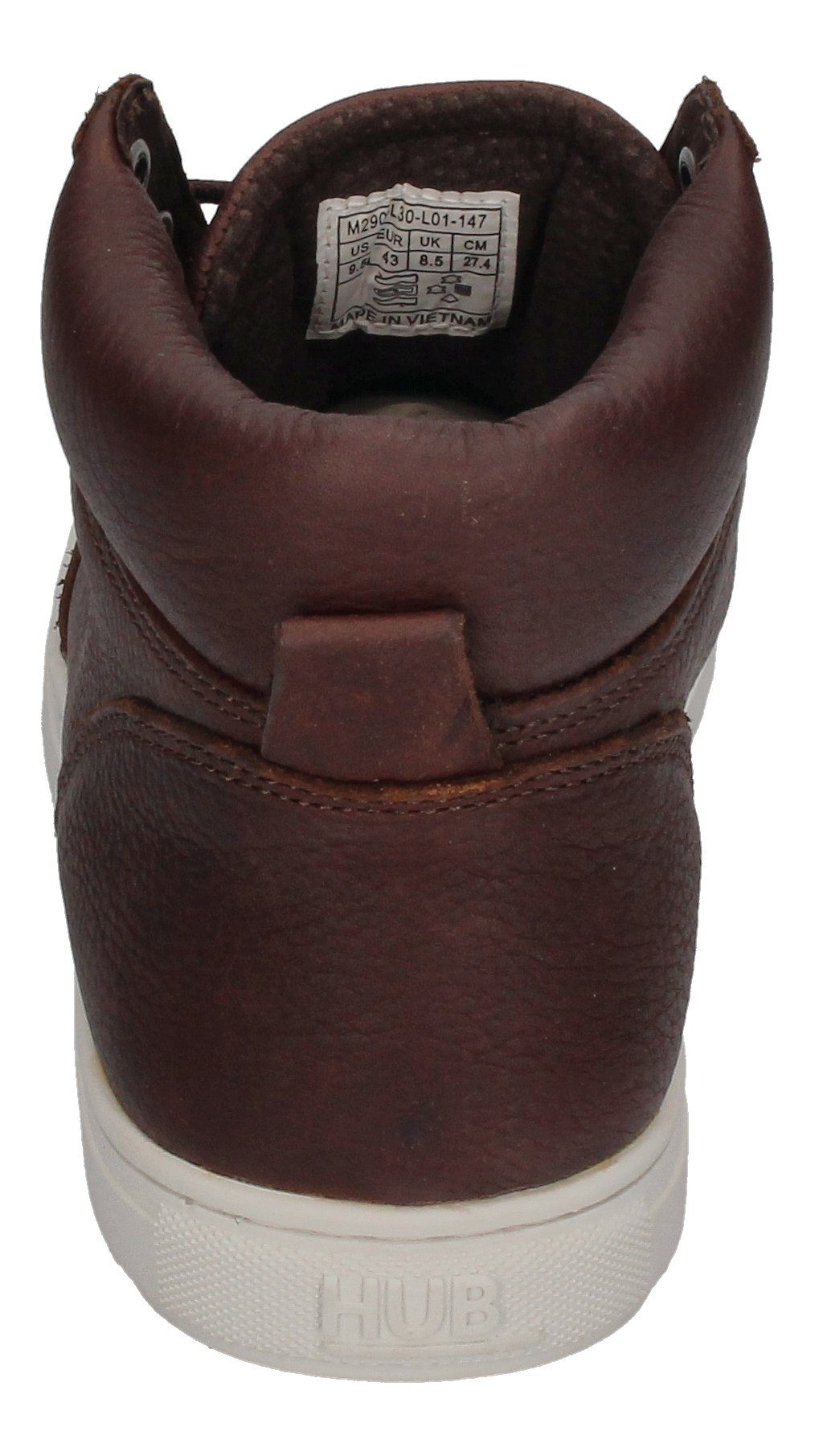 Schuhe Sneaker HUB GLASGOW L30 MERLINS Sneaker Dark Brown Off white