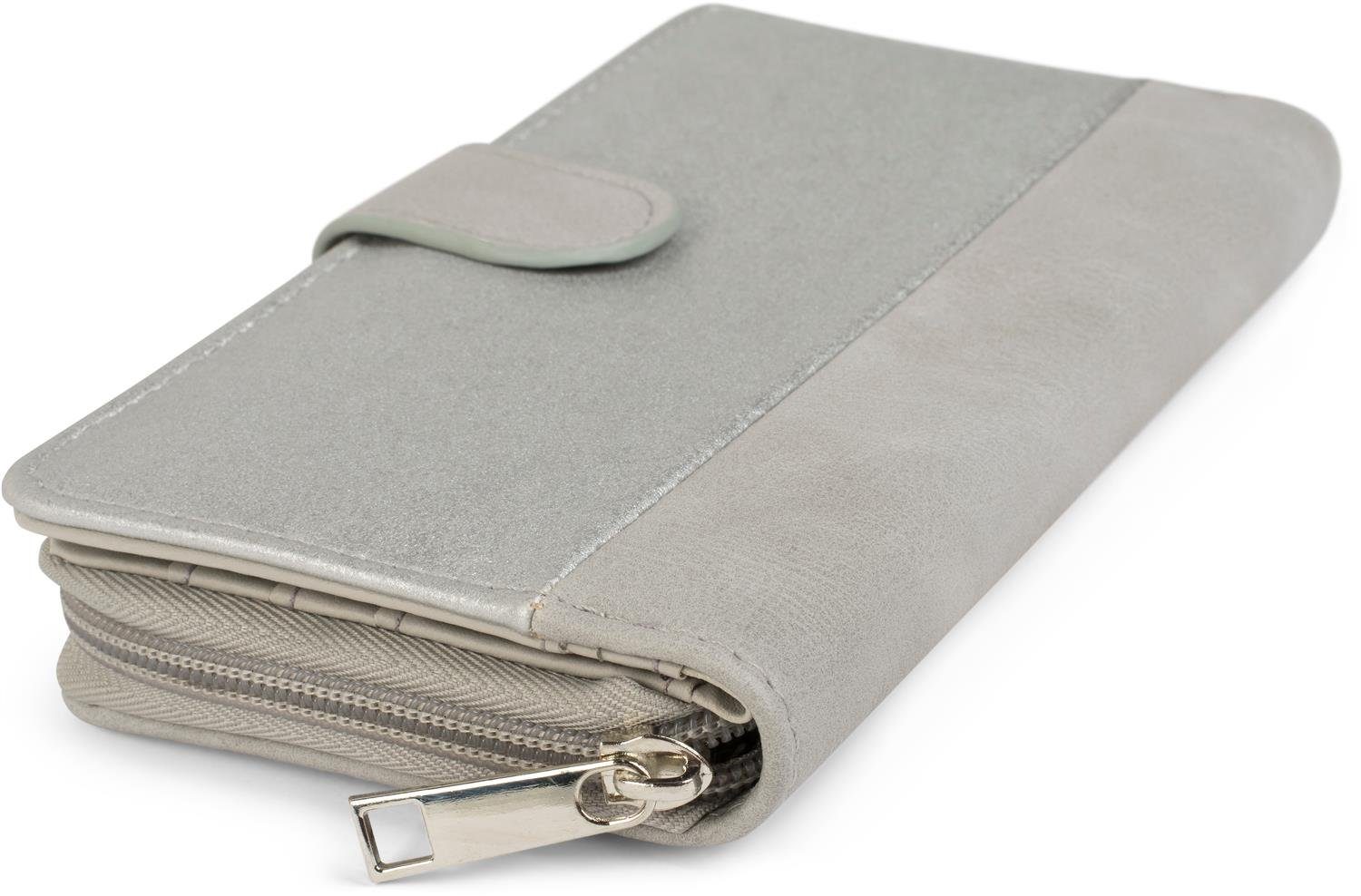 styleBREAKER Geldbörse Geldbörse im 2-Tone Metallic Look (1-tlg)