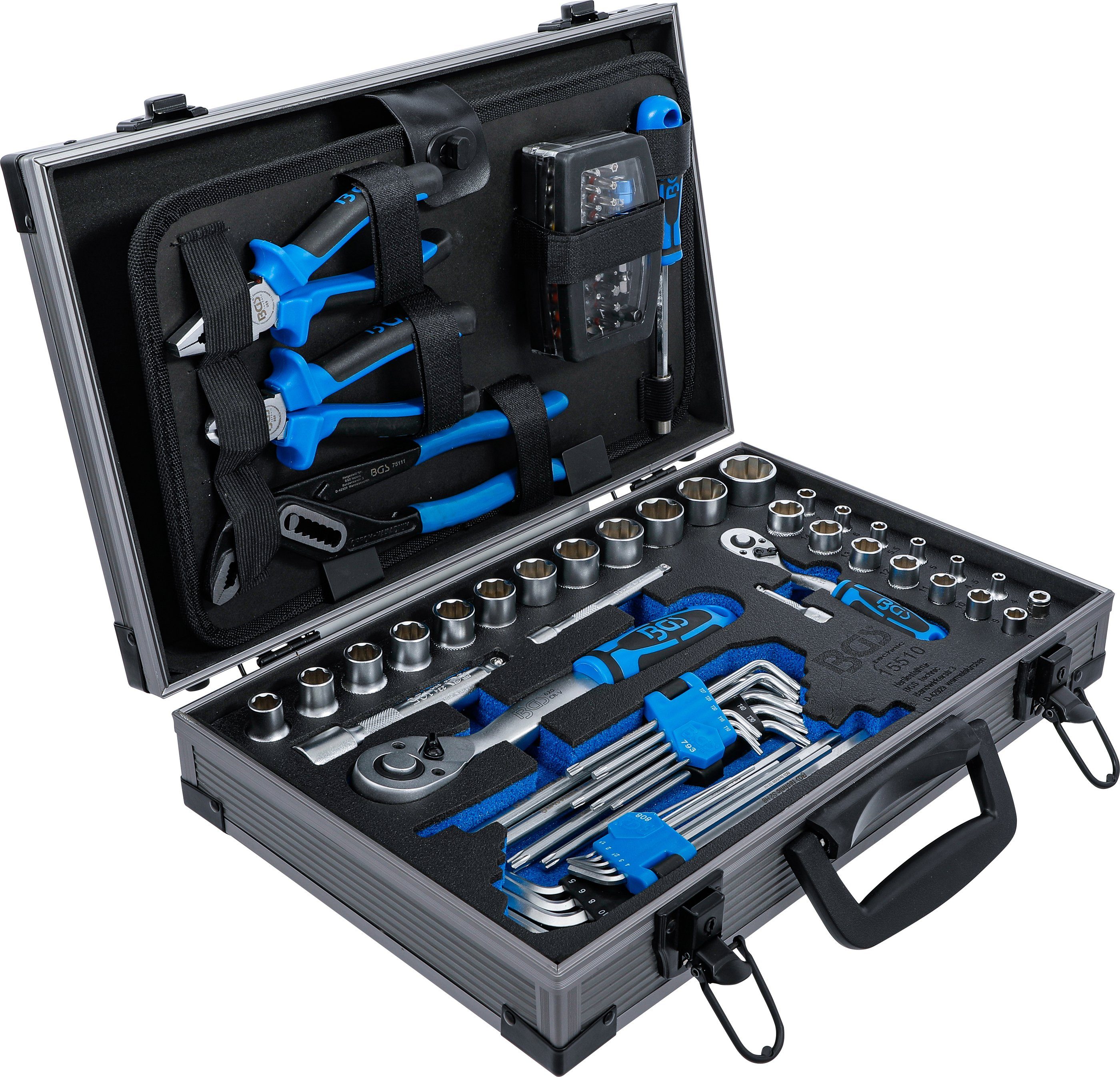 BGS technic Werkzeugset Univers.-Werkzeugkoffer. 85 Tools für anspruchsvolle Hand-u.Heimwerker, (1-St)