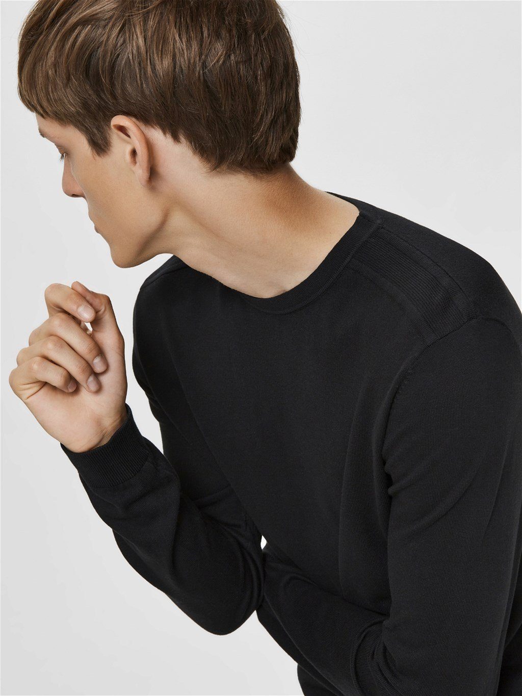 SELECTED HOMME Rundhalspullover Selected Homme Herren Strick-Pullover - SlhBerg Rundhals Pulli