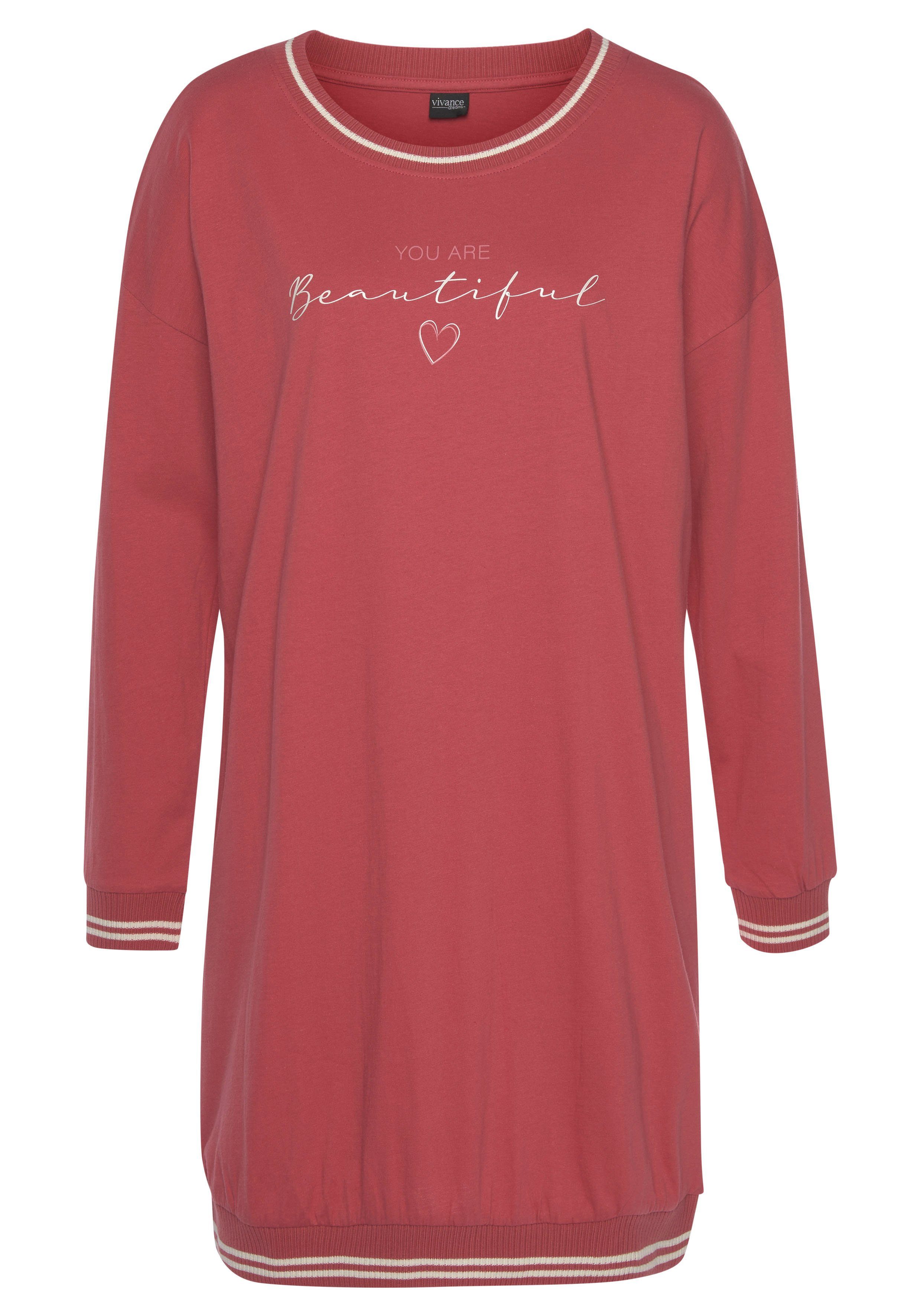 Vivance Dreams Nachthemd mit Ripp-Abschlüssen. € 24,99