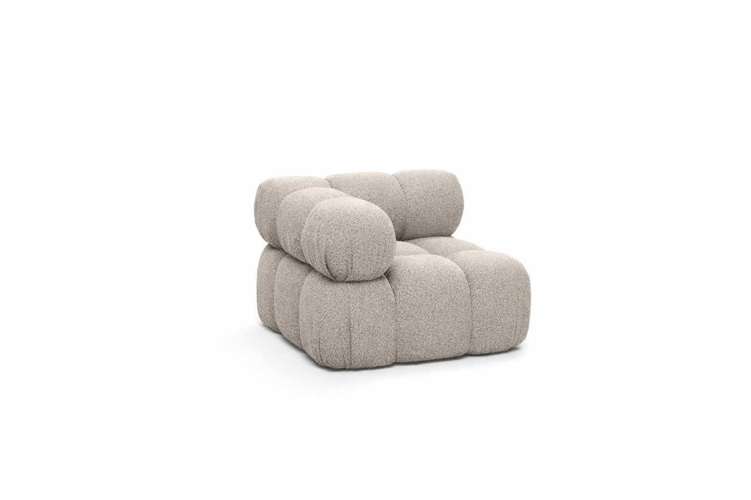 Kaiser Möbel Sofa-Eckelement Eckmodul modern für modulares System, Stoff Abriamo, SELIA (Modul, Einzelelement des modularen Sofasystems), Modulares Sofaelement mit Bouclé-Stoff Abriamo