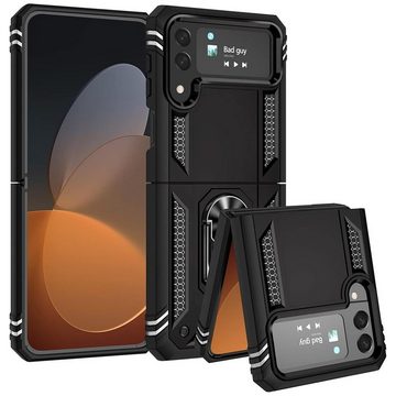 CoolGadget Handyhülle Armor Shield Case für Samsung Galaxy Z Flip 3 6,7 Zoll, Outdoor Cover Magnet Ringhalterung Handy Hülle für Galaxy Z Flip 3 5G