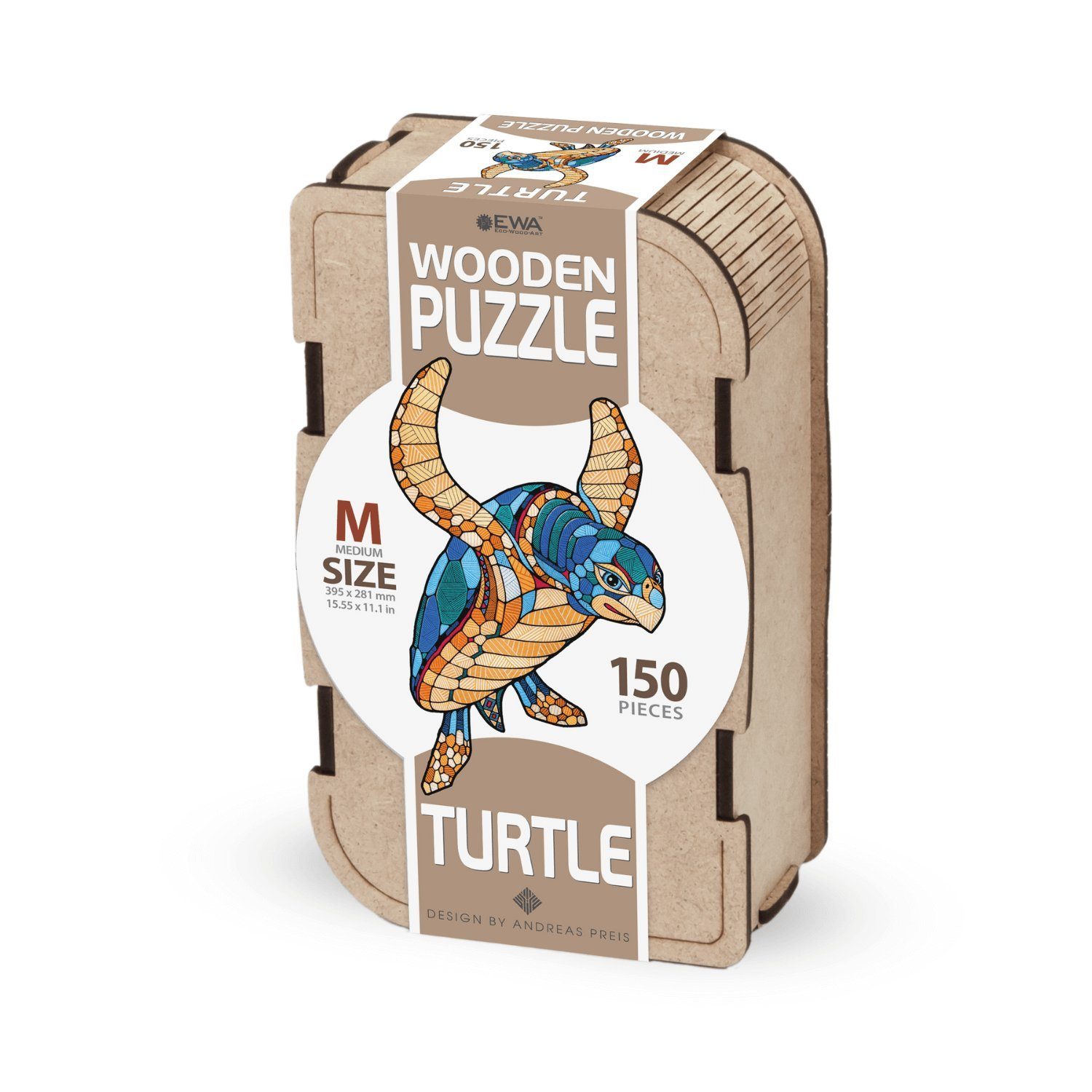 Eco Wood Art Puzzle Eco-Wood-Art 150 Puzzleteile Holzpuzzle, Wasserschildkröte