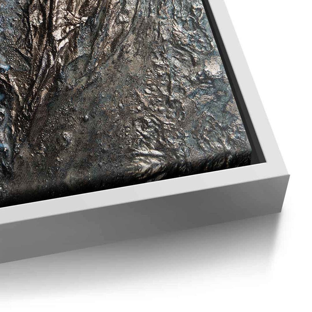 | DOTCOMCANVAS® silberner Rahmen Leinwandbild Silber