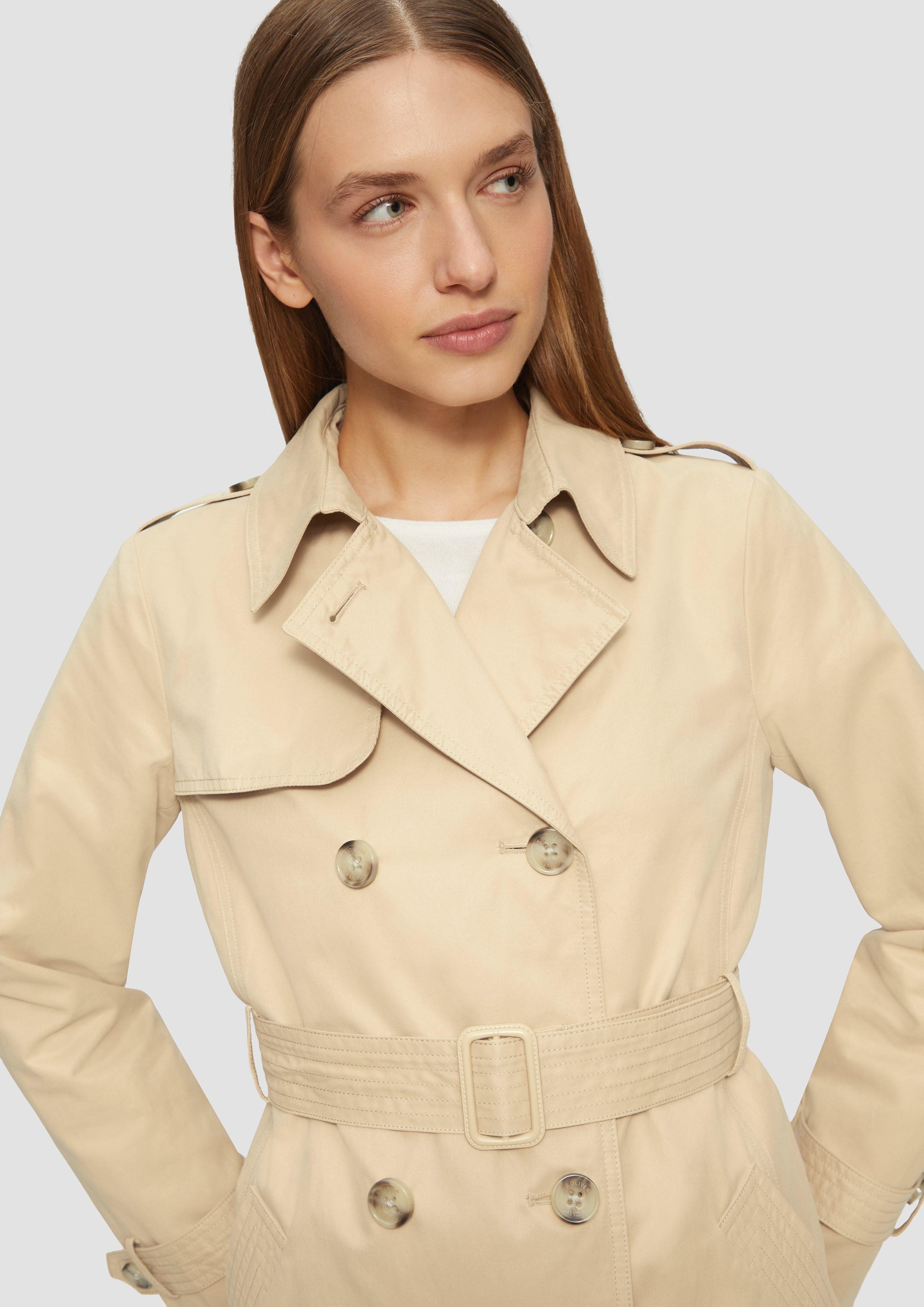 s.Oliver Funktionsmantel Trenchcoat mit Streifen-Futter günstig online kaufen
