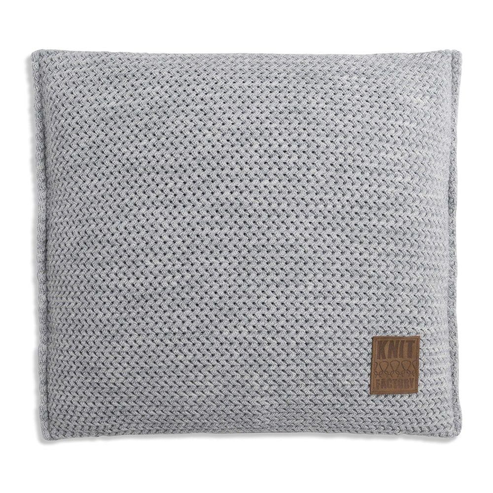 Knit Factory Dekokissen Knit Factory Maxx Kissen Grau - 50x50