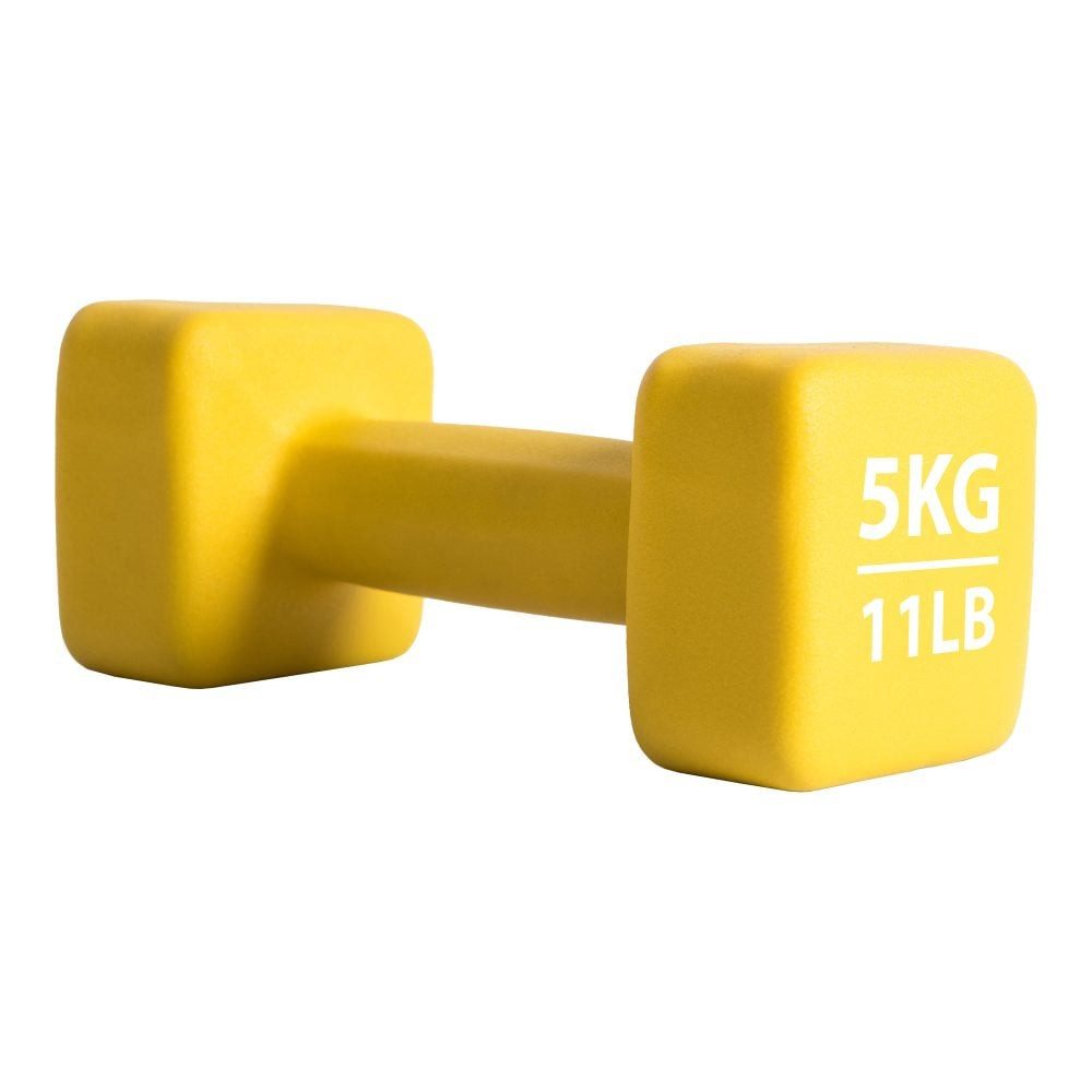 Hantel Fitness Neopren gelb 5,0kg - 1 Stück