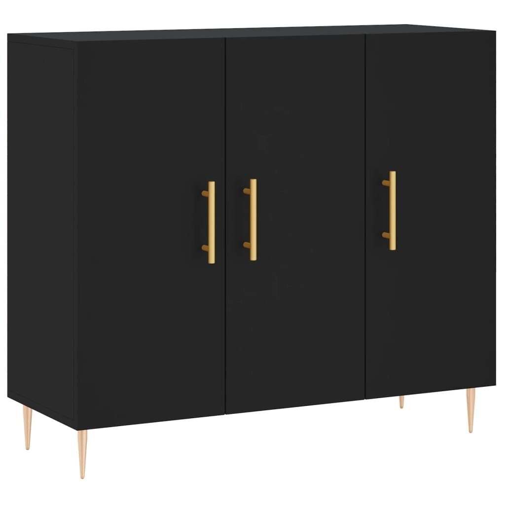 furnicato Sideboard Schwarz 90x34x80 cm Holzwerkstoff günstig online kaufen