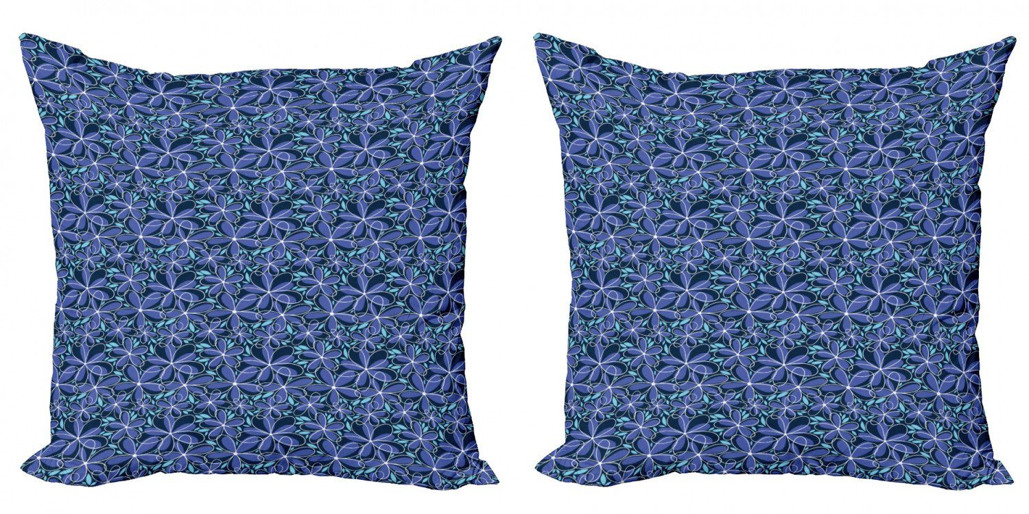 (2 Gänseblümchen-Blüten Gekritzel Doppelseitiger Abakuhaus Kissenbezüge Accent Digitaldruck, Stück), Einfache Modern