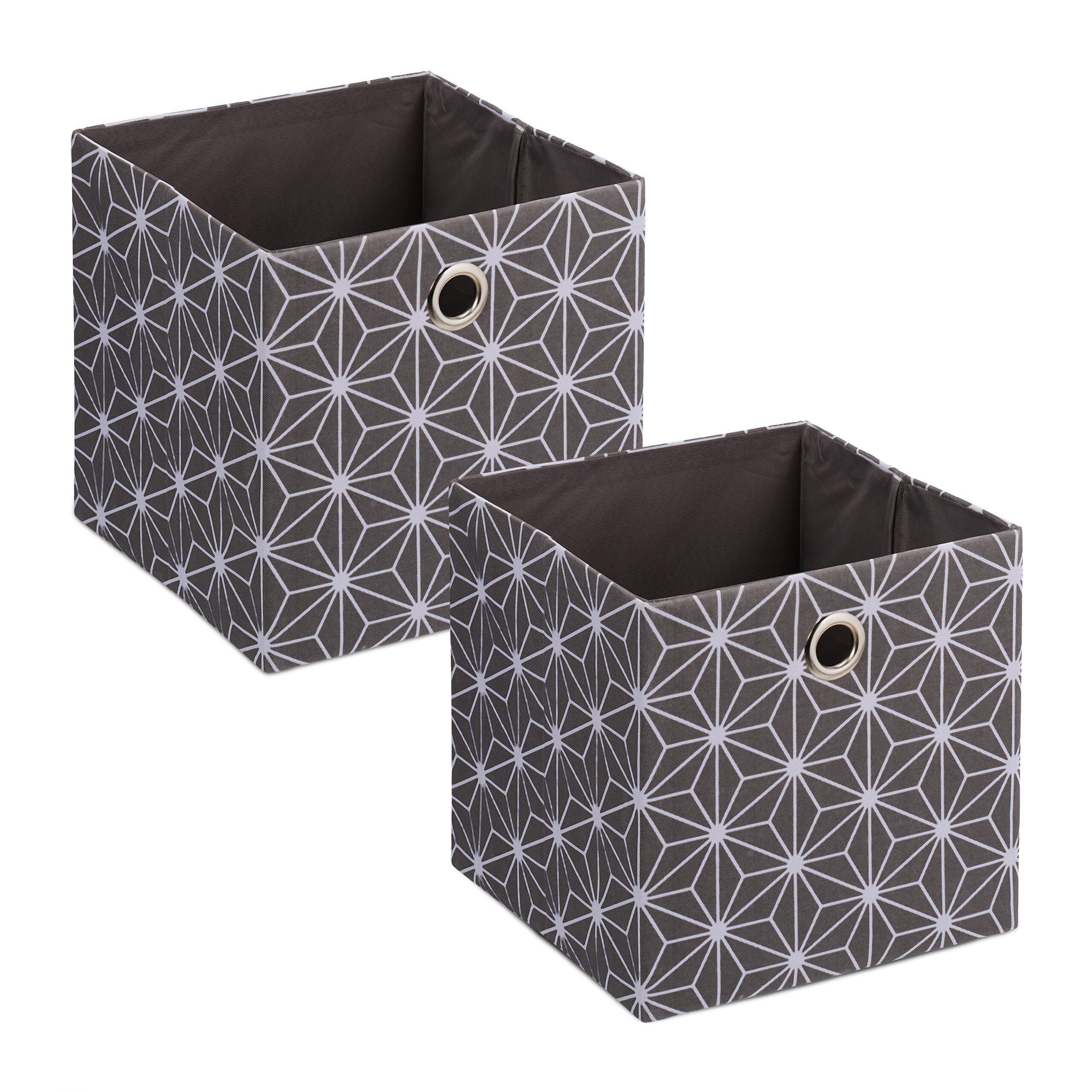 relaxdays Aufbewahrungsbox grau im 2er Set günstig online kaufen