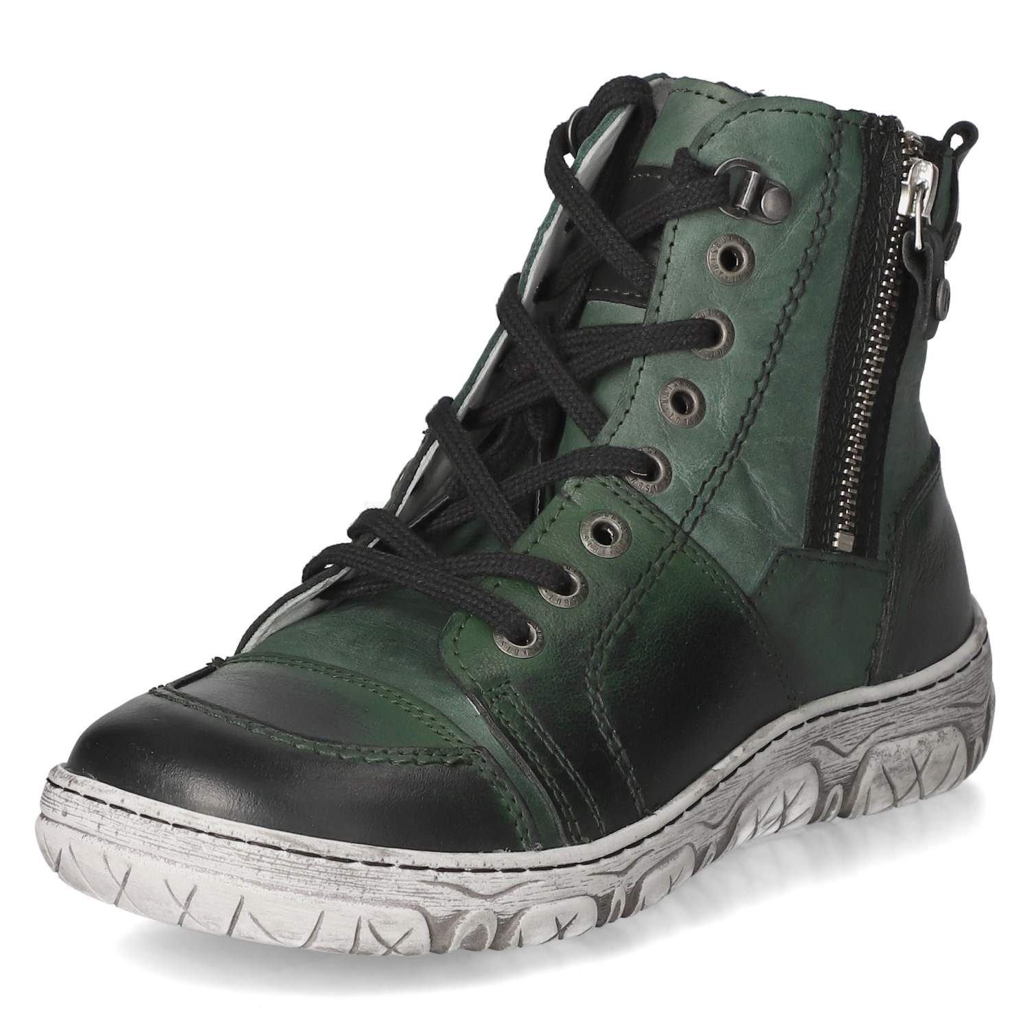 KRISBUT Krisbut - female - 3201-9 PO - Glattleder - grün Schnürstiefel günstig online kaufen
