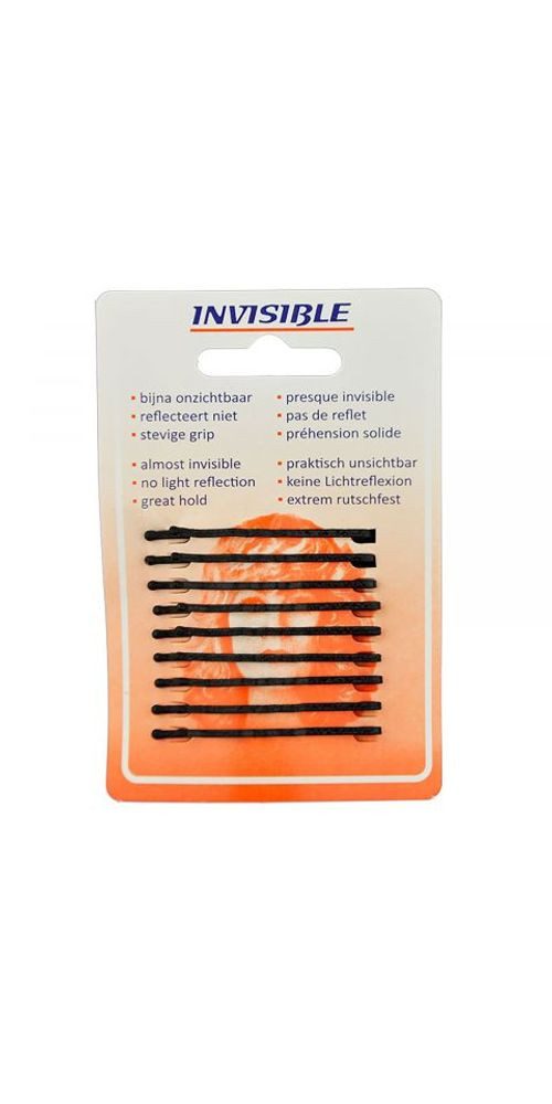 Invisible Haarklammer Invisible Haarspange kurz Schwarz 9st