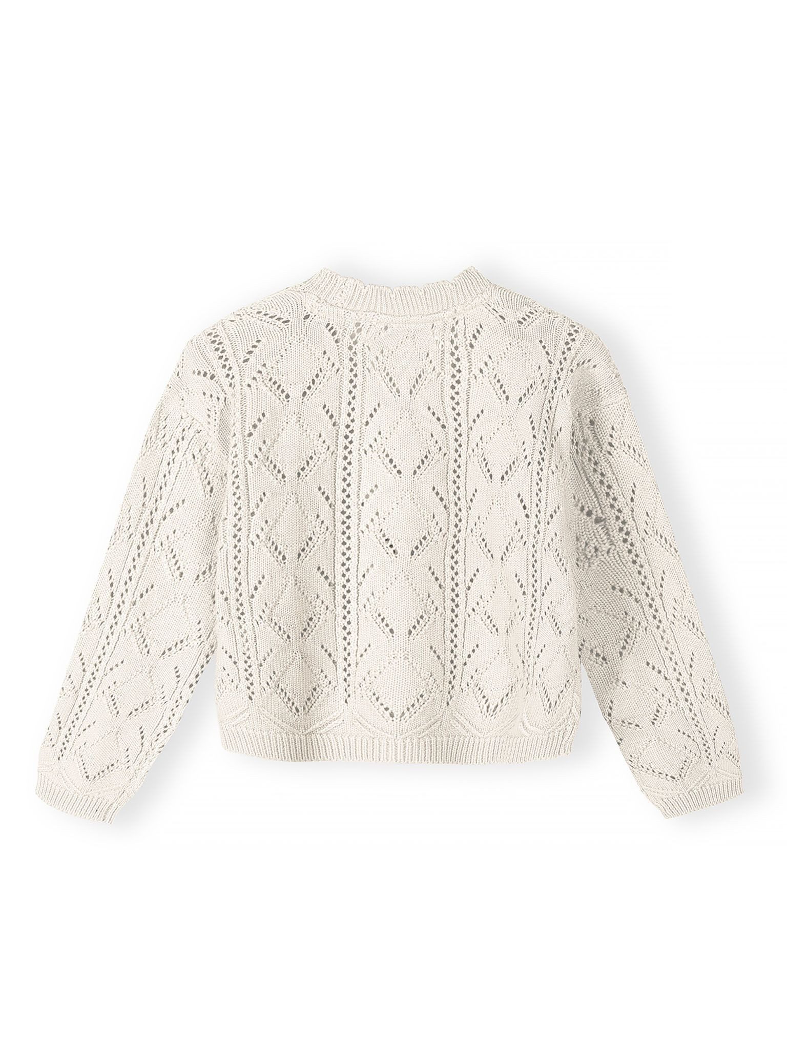 MINOTI Cardigan aus Baumwolle, für Mädchen mit Lochmuster, in Pastellfarben