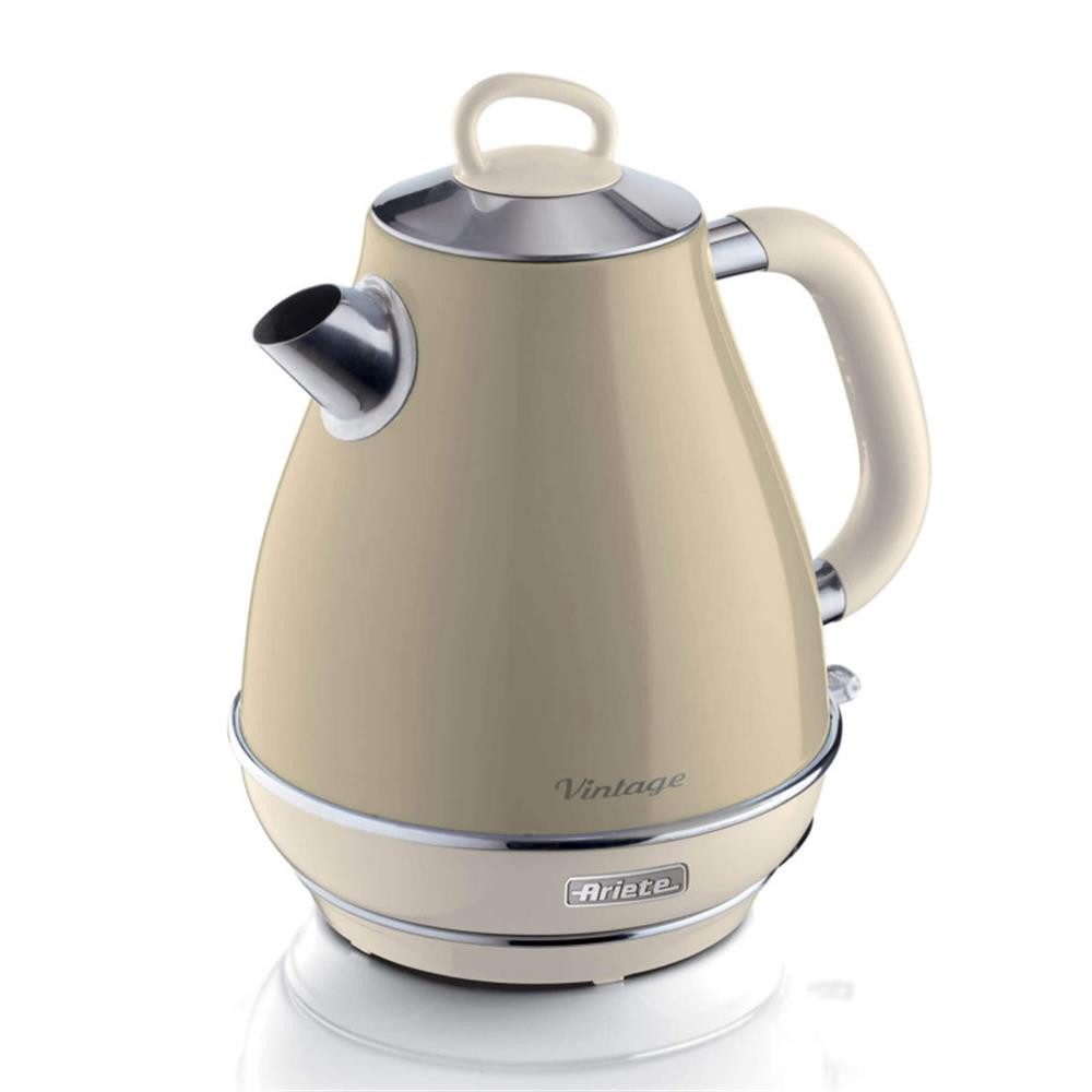 Ariete Wasserkocher 2869 Wasserkocher 1,7 l 2000 W Beige Metallisch, 2000 W, Teekocher, Heißwasserbereiter, Retro-Küchengerät