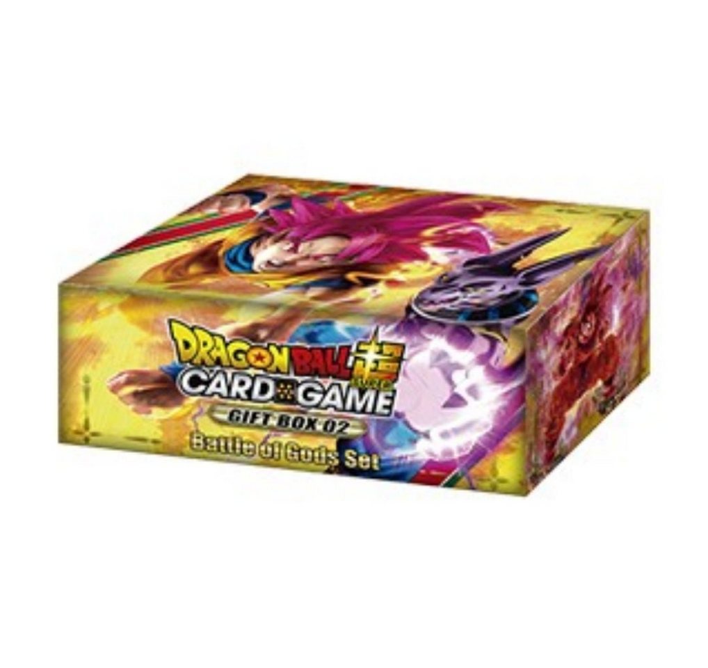 Bandai Sammelkarte Dragon Ball Super Card Game - Gift Box 02, Battle of Gods Set - 8 Booster Packs - Geschenk