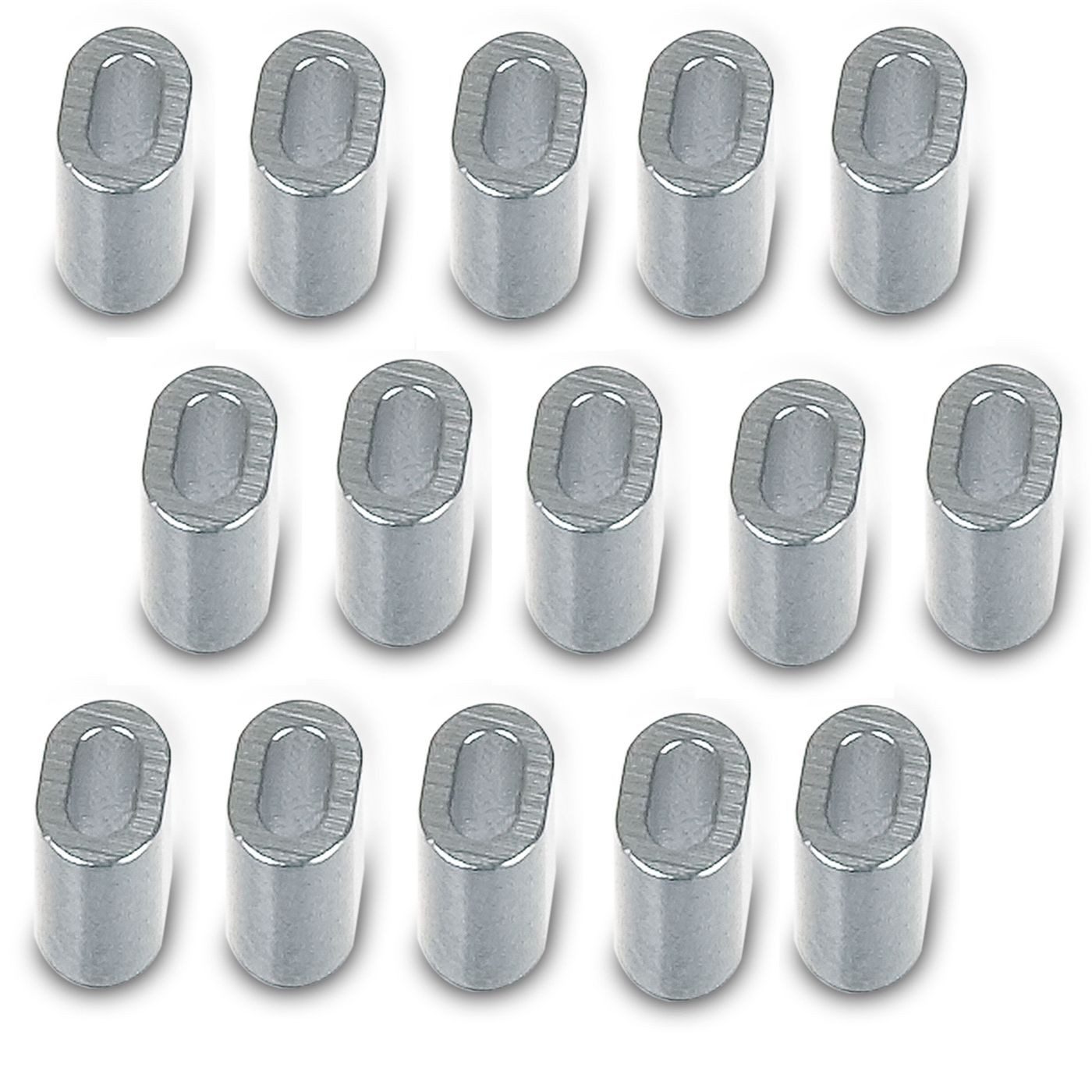 Uni Cat Schnurverbinder Uni Cat Single Sleeve Aluminium 1,4mm - 15 Klemmhülsen, (1-St)