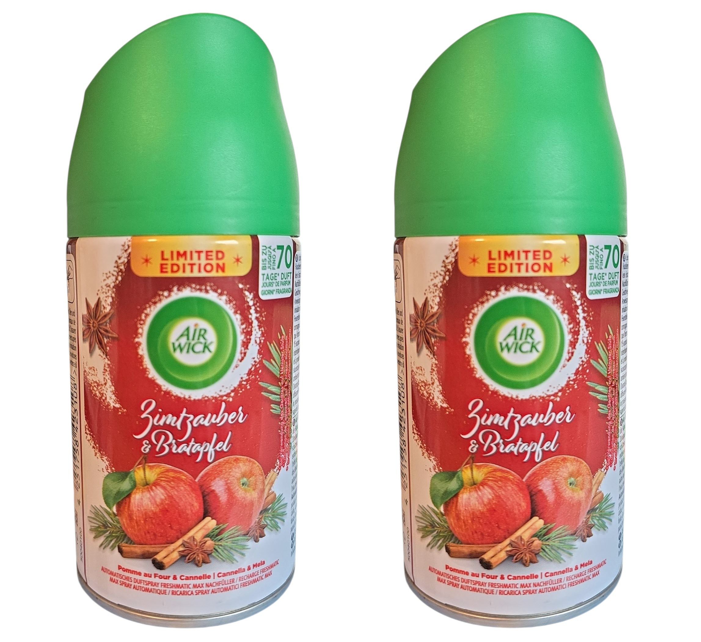 Air Wick Raumduft-Nachfüllflasche 2 x Automatisches Airwick Duftspray Freshmatic Nachfüller