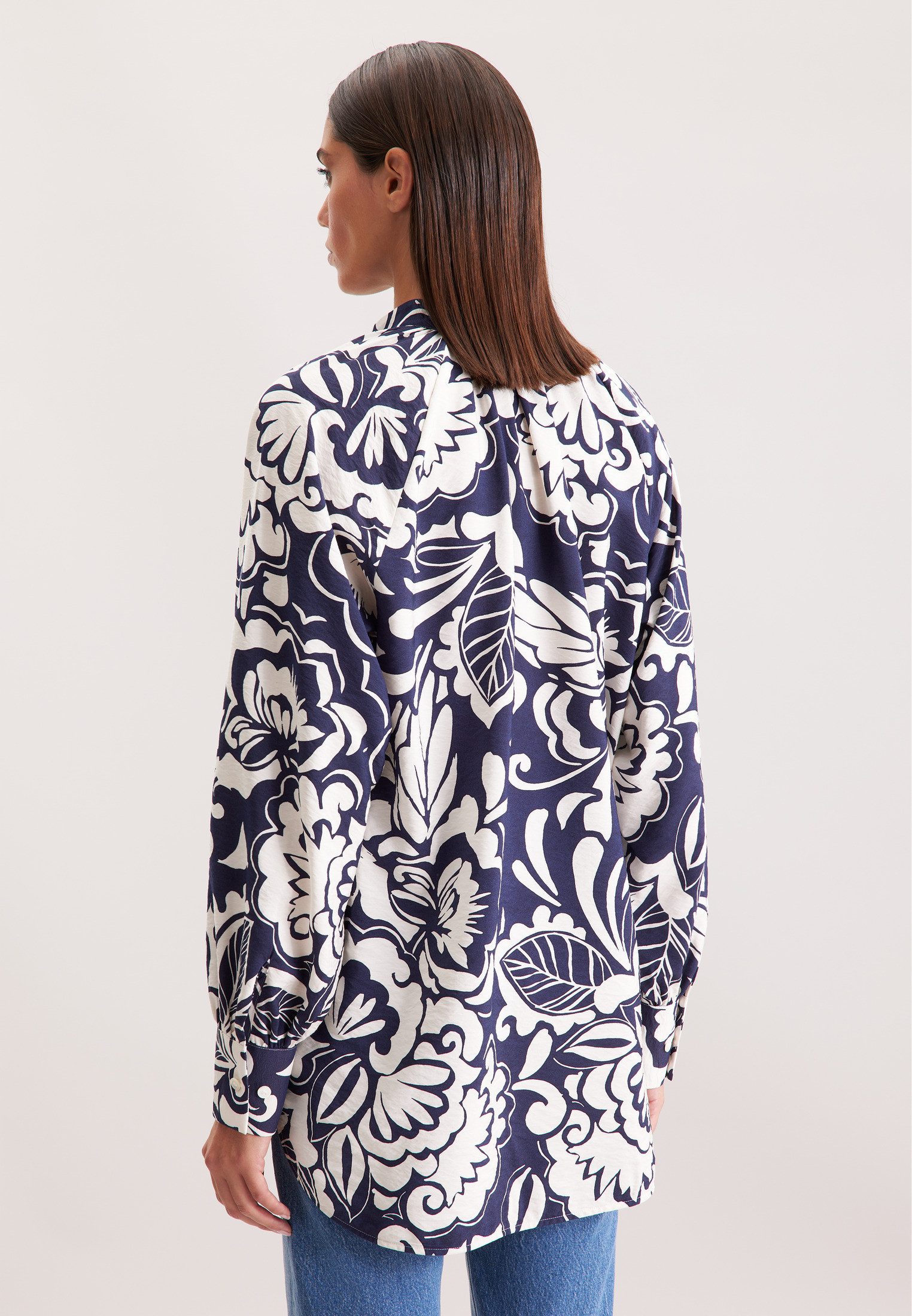 seidensticker Klassische Bluse Tunika Druck