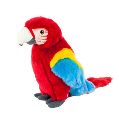 Uni-Toys Kuscheltier Papagei rot 28 cm Plüschvogel Stoffvogel