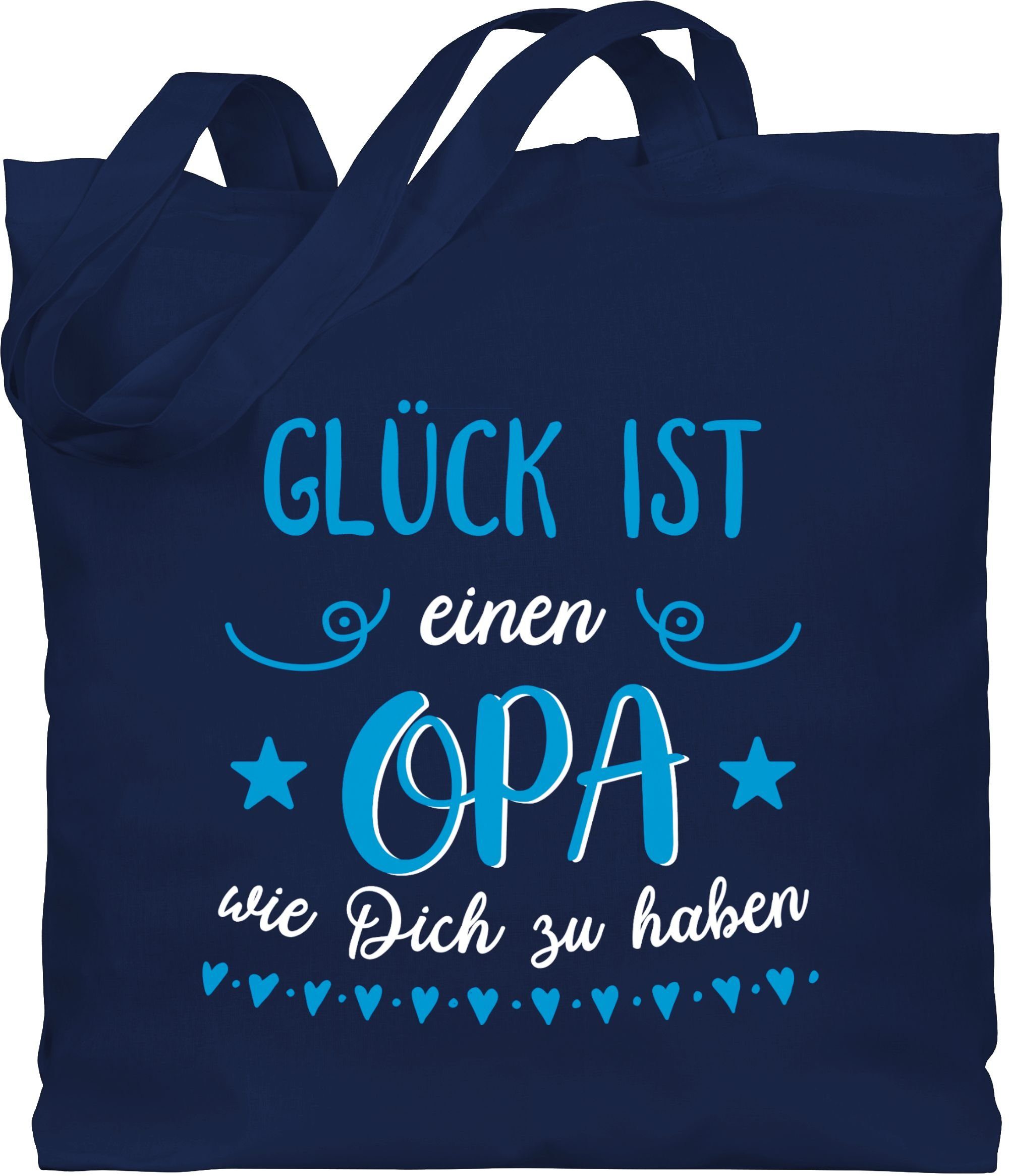 dich wie Umhängetasche 2 Shirtracer haben Opa Weiß, einen Glück ist Blau Kinder Statement Navy Sprüche zu Blau