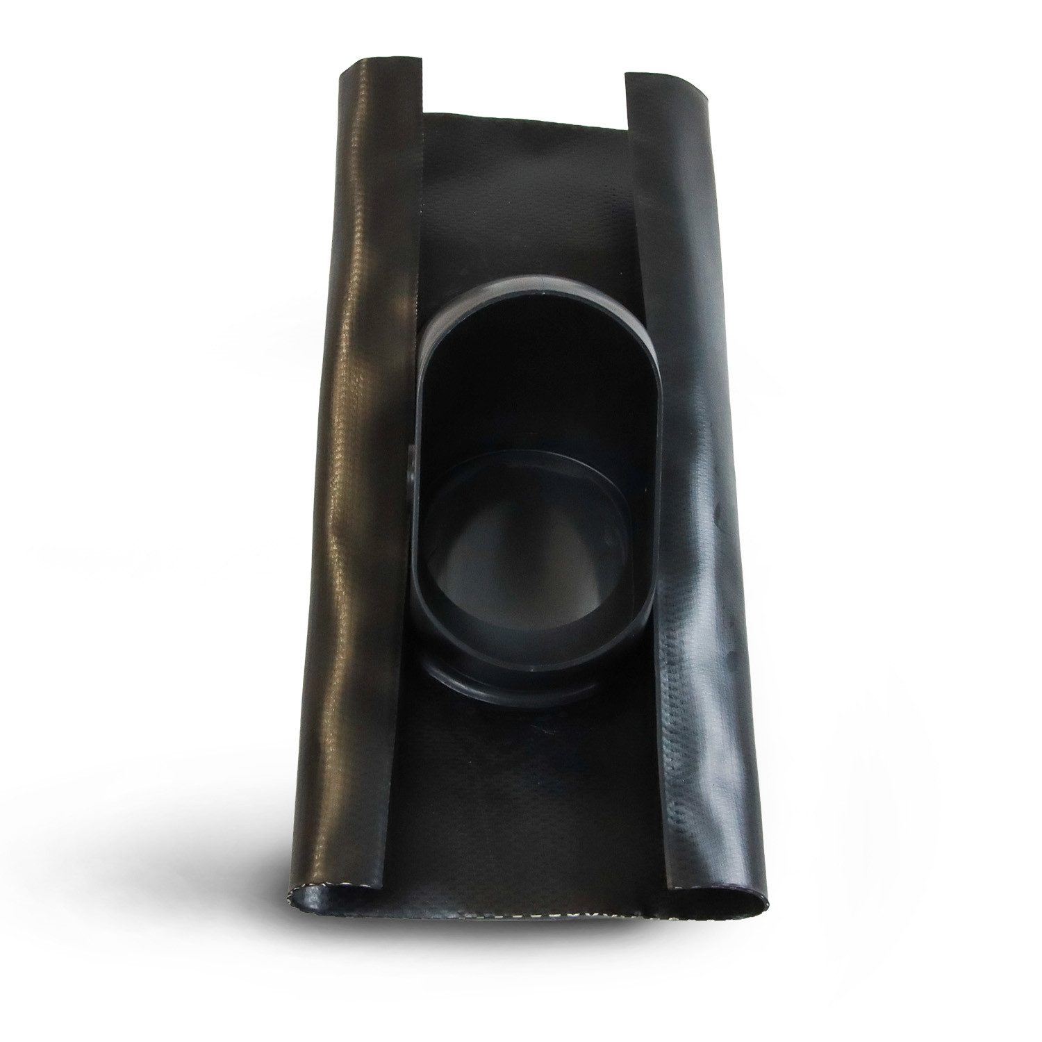 FLECK Dachdurchführung Auraflex DN 125 schwarz m. Wetterkappe + Adapter auf DN100, Spezial-Hart-PVC