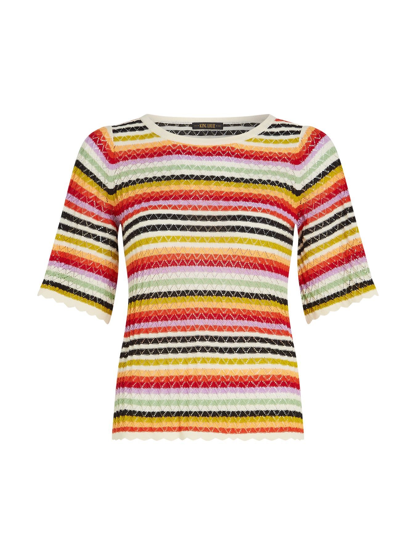 King Louie Kurzarmpullover Maree Top Basile