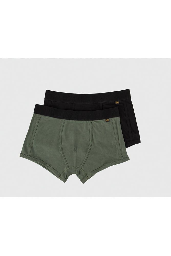 Alpha Industries Boxershorts Al Tape dunkelgrün/schwarz Herren - 2er Pack günstig online kaufen