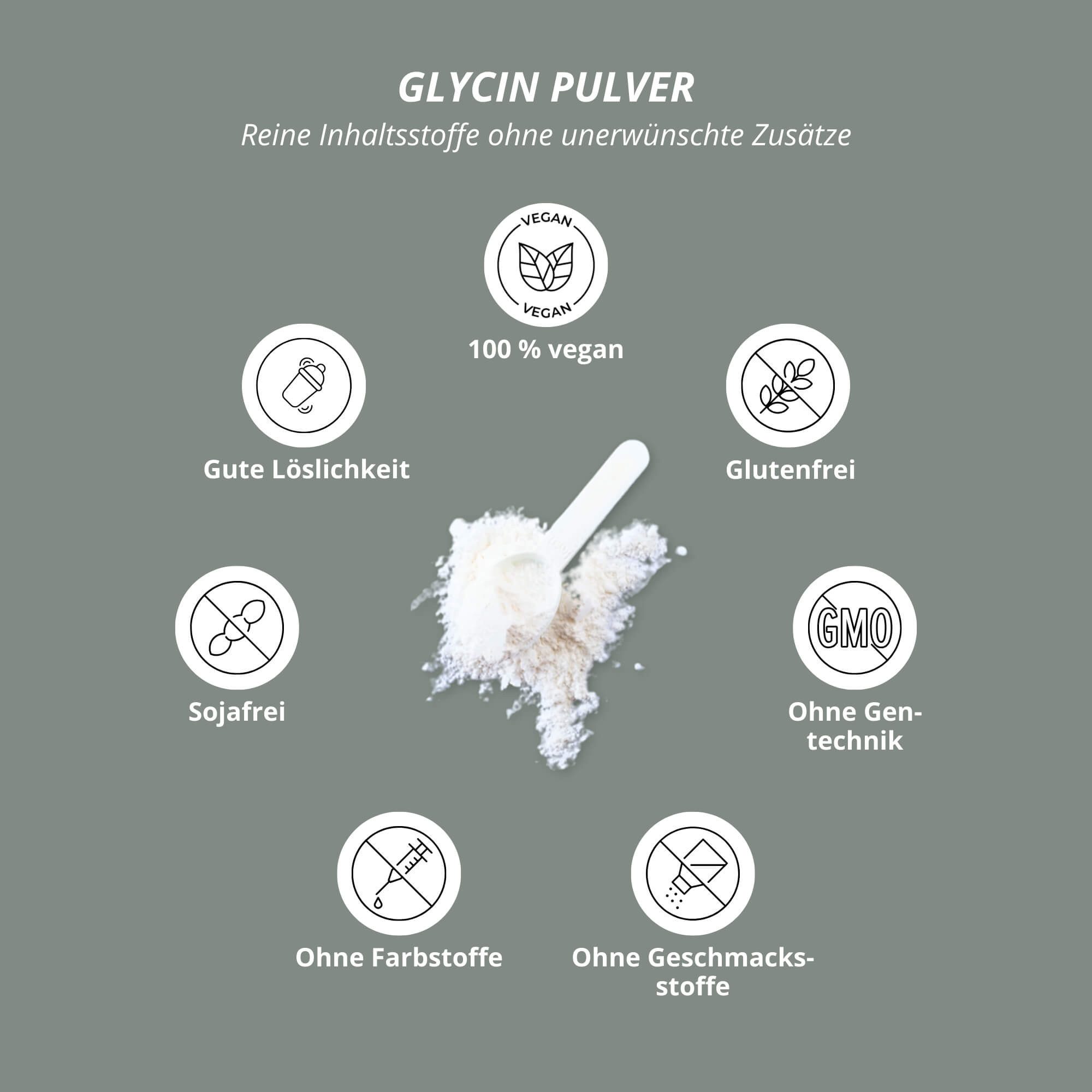 nutri+ Glycin Aminosäure Pulver Pulver, 500 g