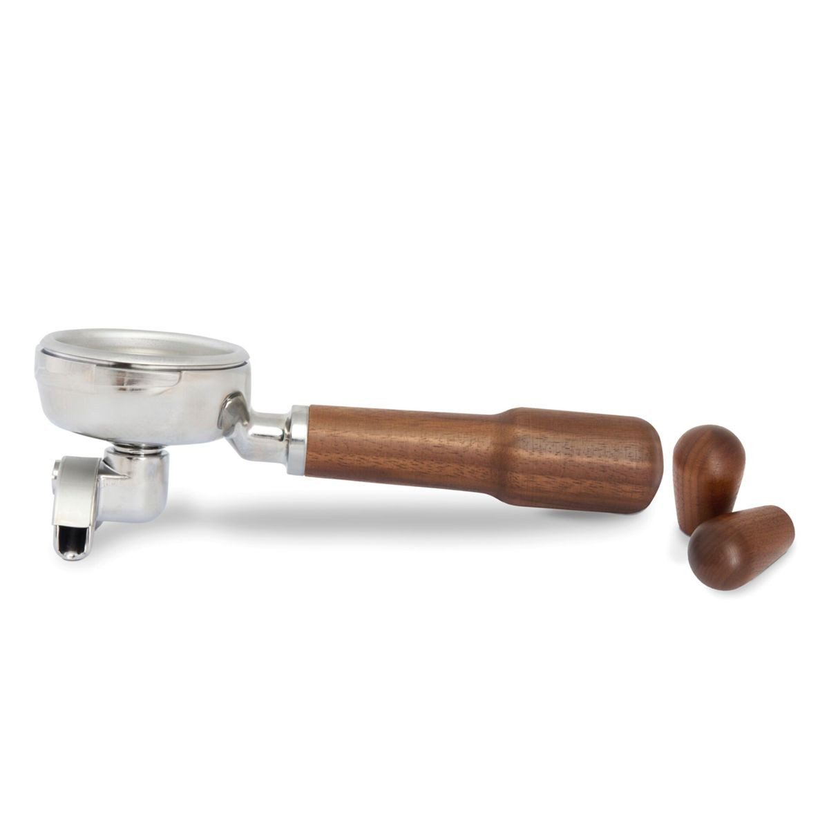 La Pavoni Tamper Kit Cellini EVO Holz- griffe Canaletto-Walnuss