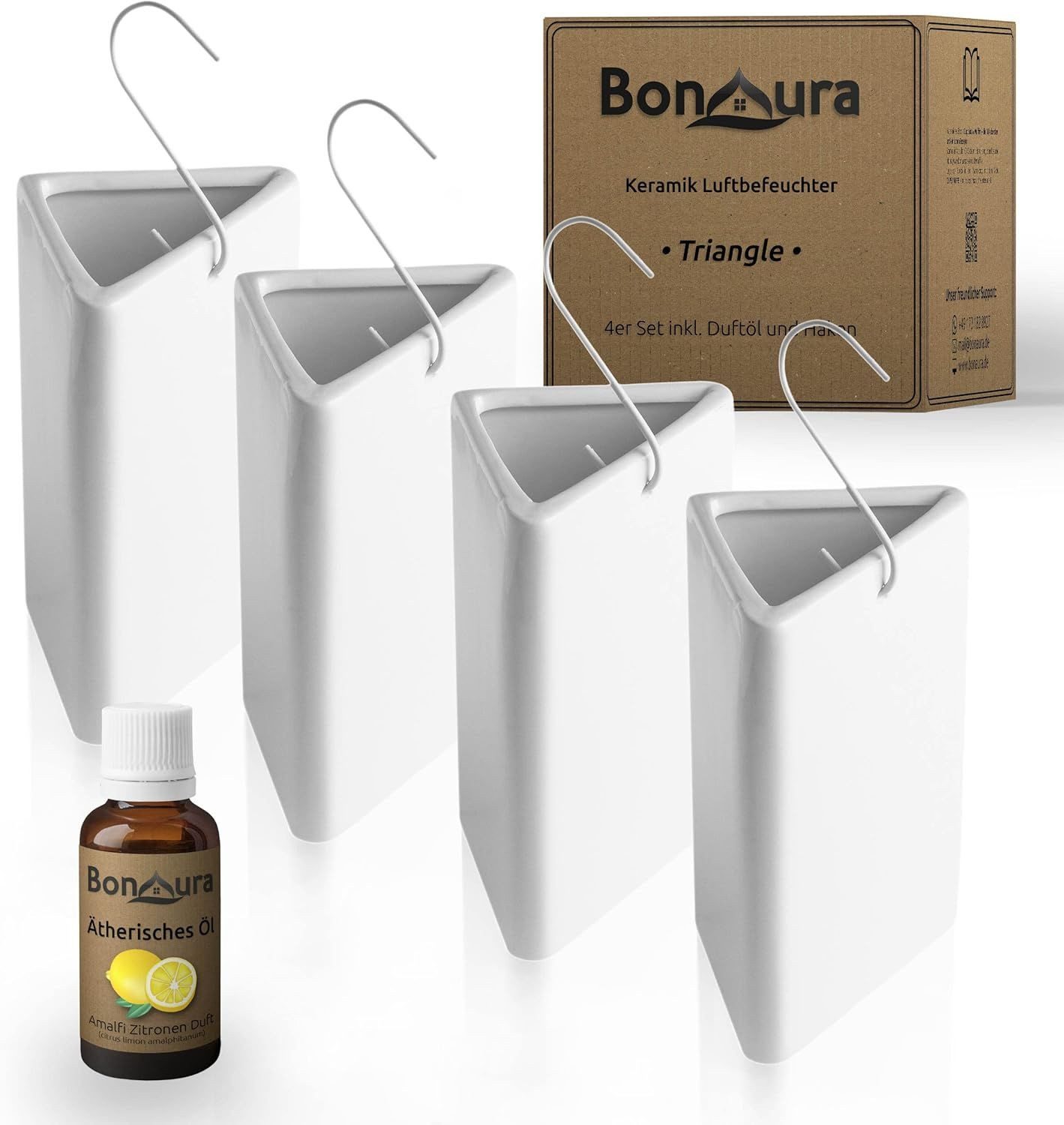 BonAura Luftbefeuchter 4x Verdunster für Heizung Keramik Heizkörper Verdamp günstig online kaufen