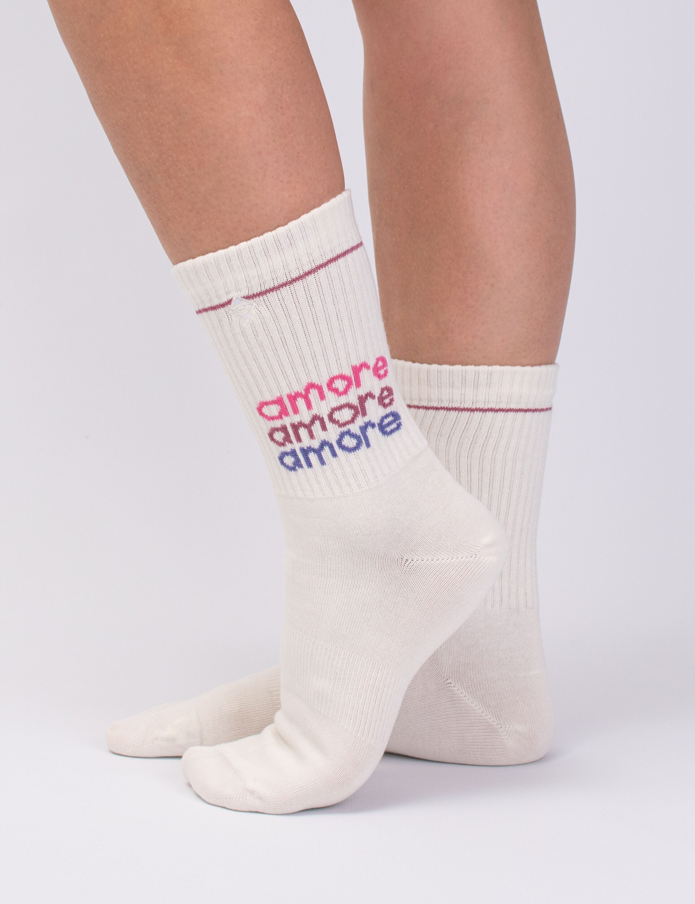 J.Clay Socken Set Purple Smile, Amore (2-Paar) Tennissocken