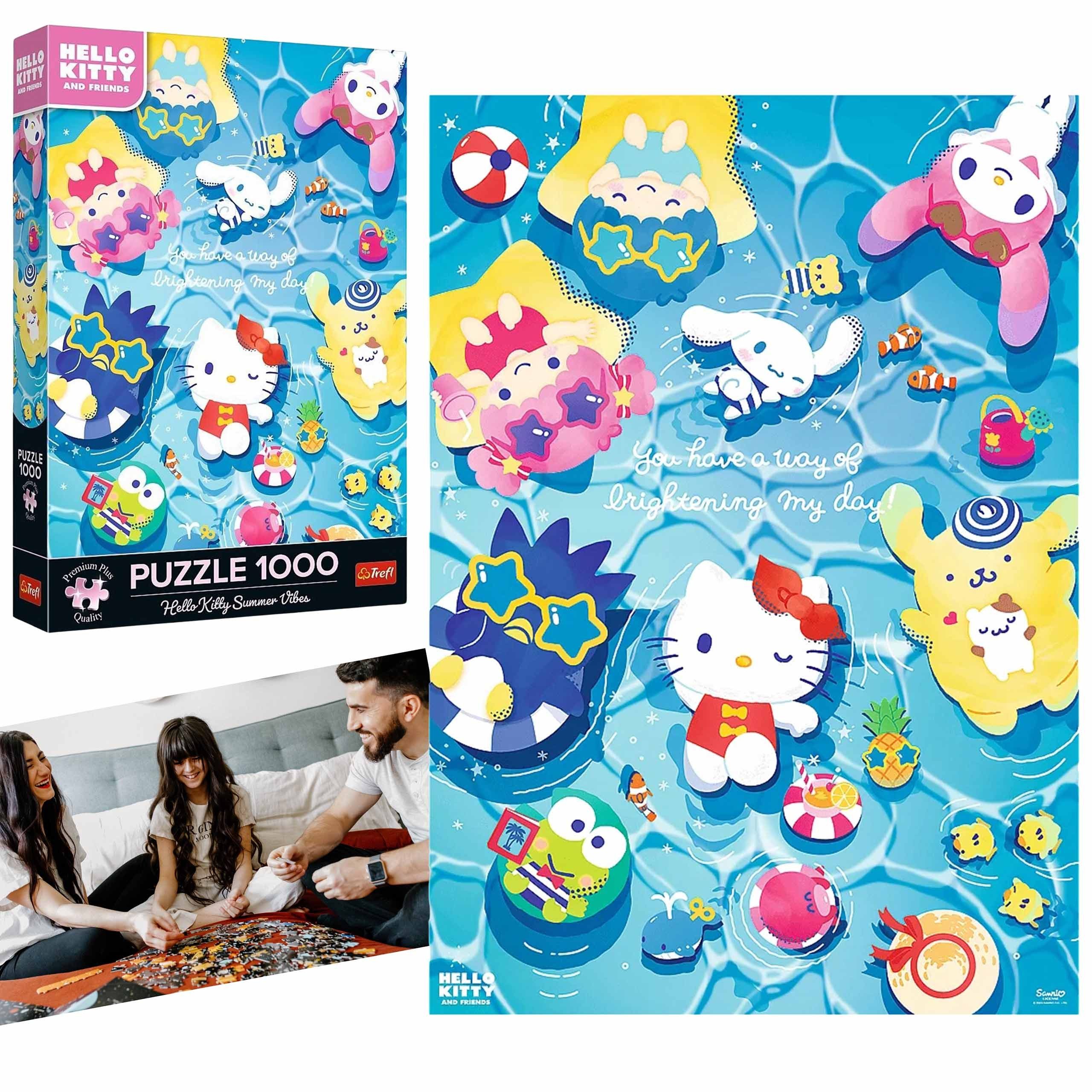 Sarcia.eu Puzzle Hello Kitty Sommer Entspannung Puzzle 1000 Elemente TREFL, Puzzleteile