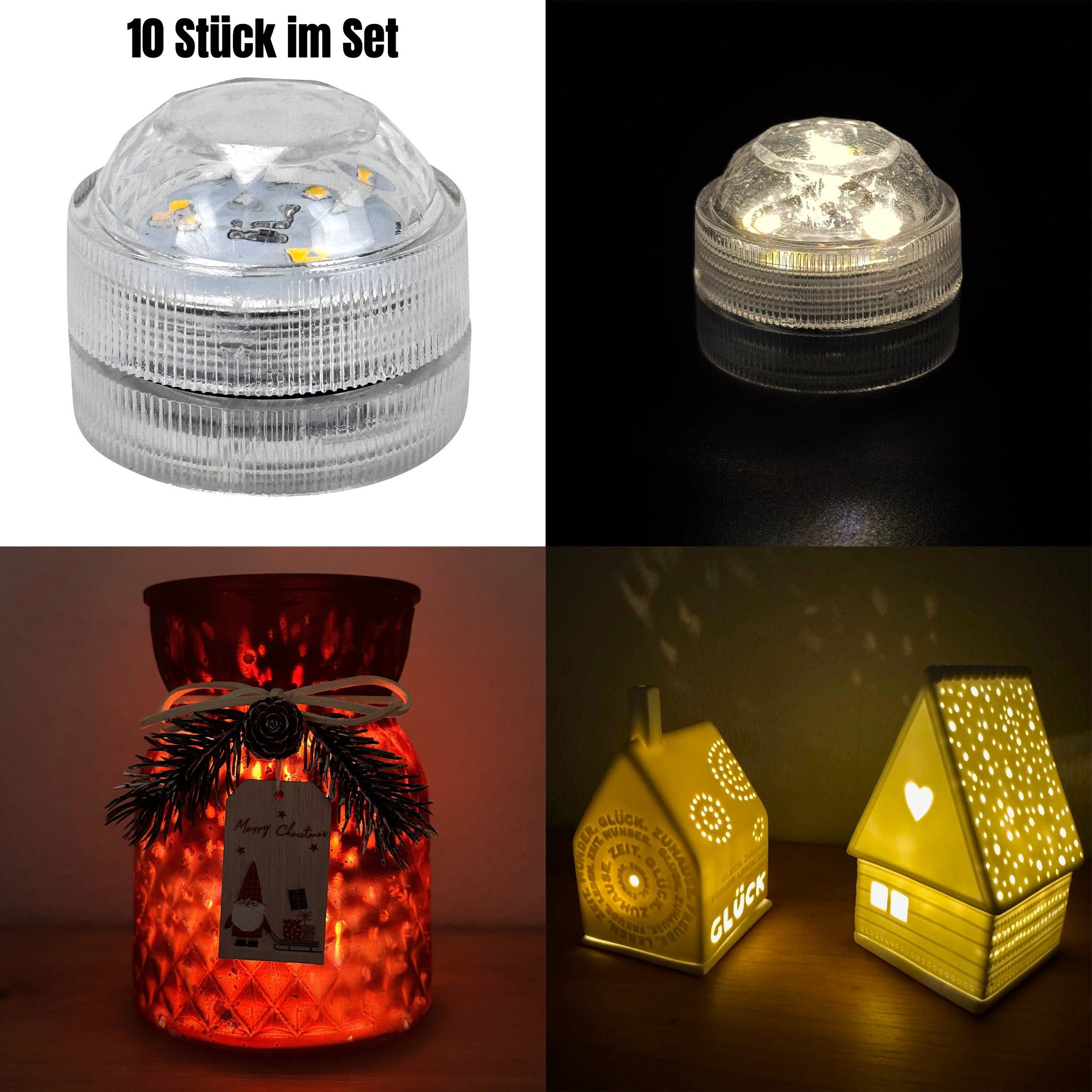 Online-Fuchs LED Dekolicht Set - Power LEDs als Ersatz für Teelichter, Kerz günstig online kaufen