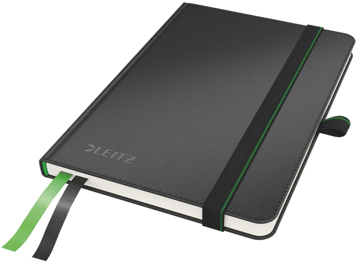 LEITZ Notizbuch Notizbuch Complete A6 kariert schwarz (6 Stück)