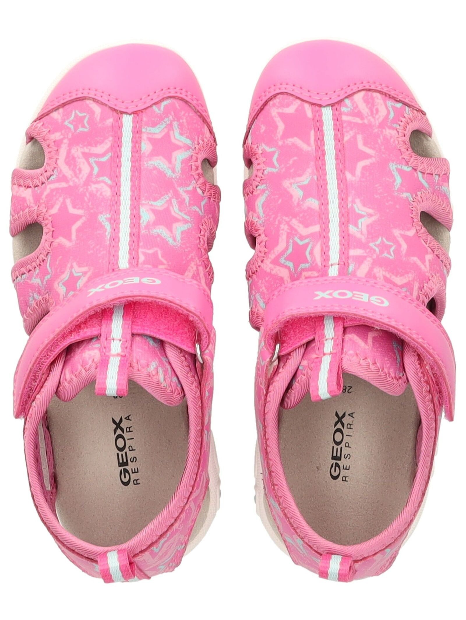 Geox Halbschuhe Lederimitat/Textil . Klettschuh