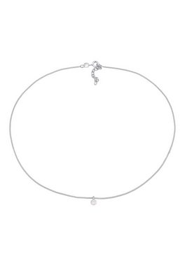 Elli Collier Choker Rosa Quarz Solitär Anhänger 925 Silber