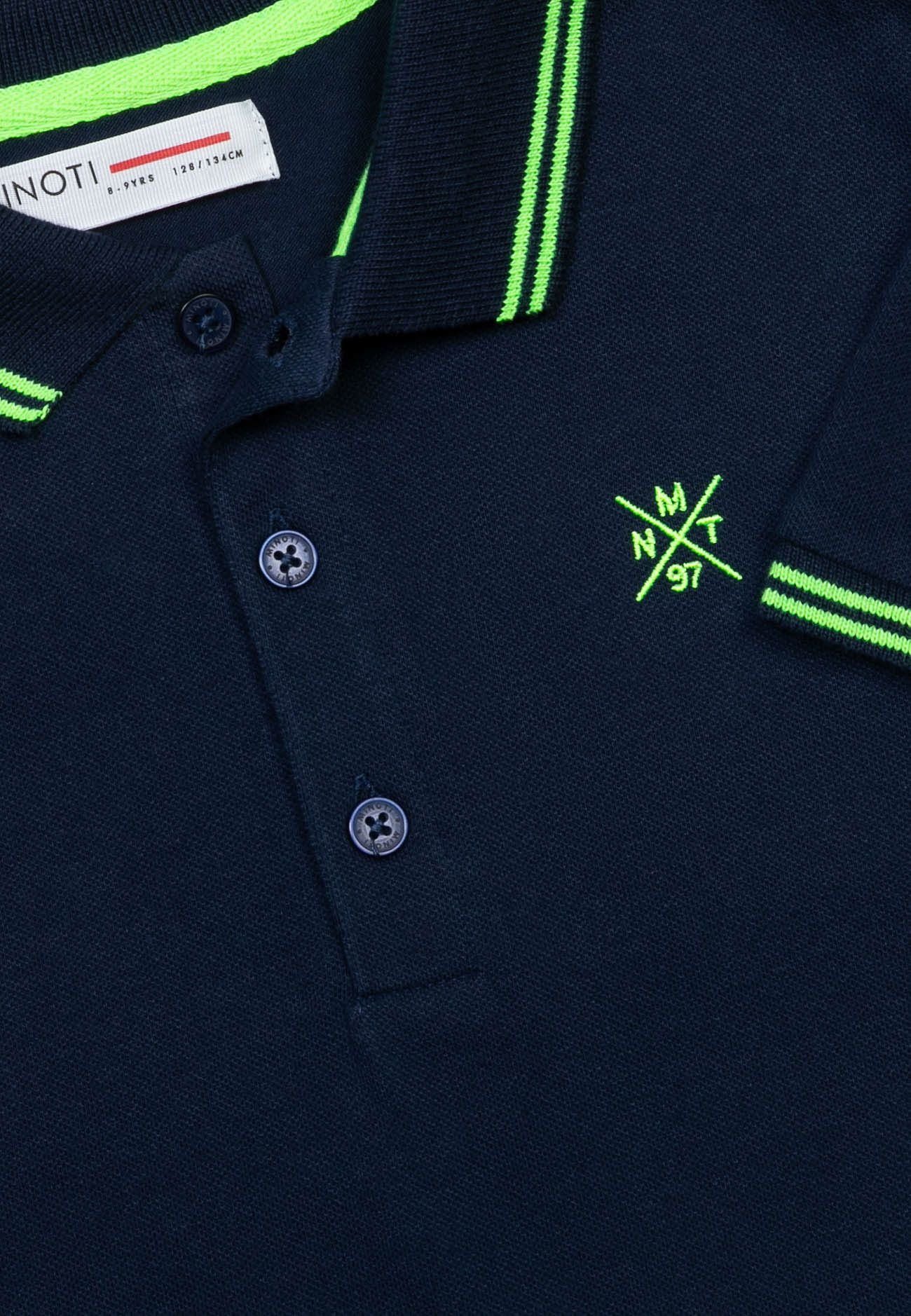 MINOTI Poloshirt mit Kontrastelementen Poloshirt (1y-14y) Dunkelblau