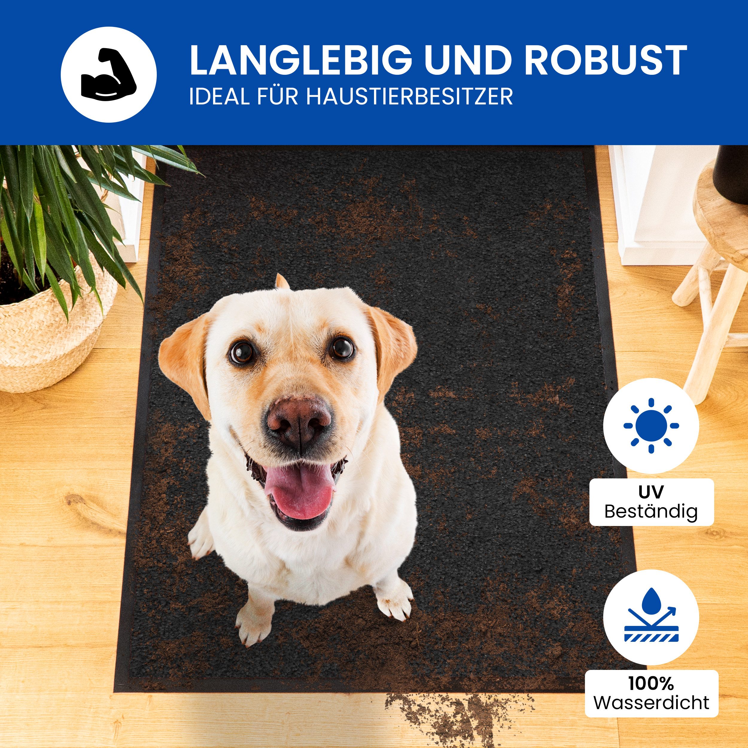Gentle North Fußmatte für Innen & Außen - Schmutzfangmatte, Innen und Außen - rutschfest - waschbar - strapazierfähig – Bild 4 von 5