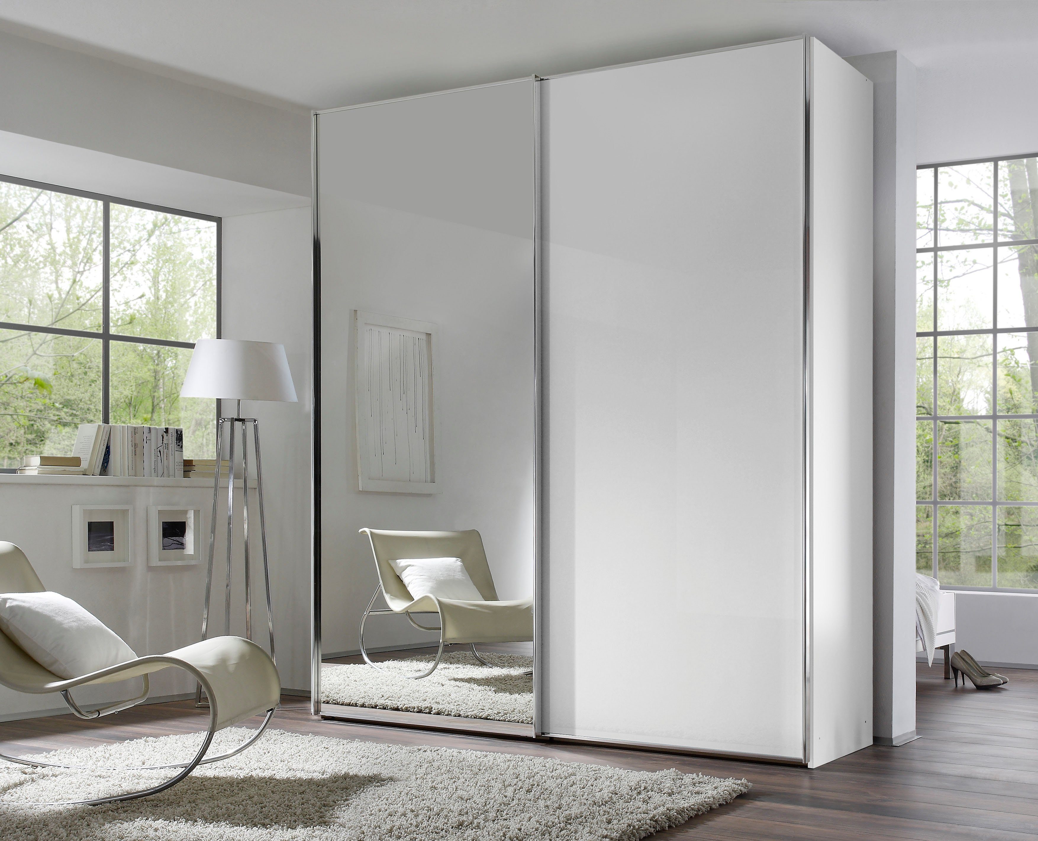 STAUD Schwebetürenschrank Sinfonie Plus, edles Design in hochwertiger Qualität, Made in Germany Mit Spiegeltüre und in vier verschiedenen Ausstattungsvarianten