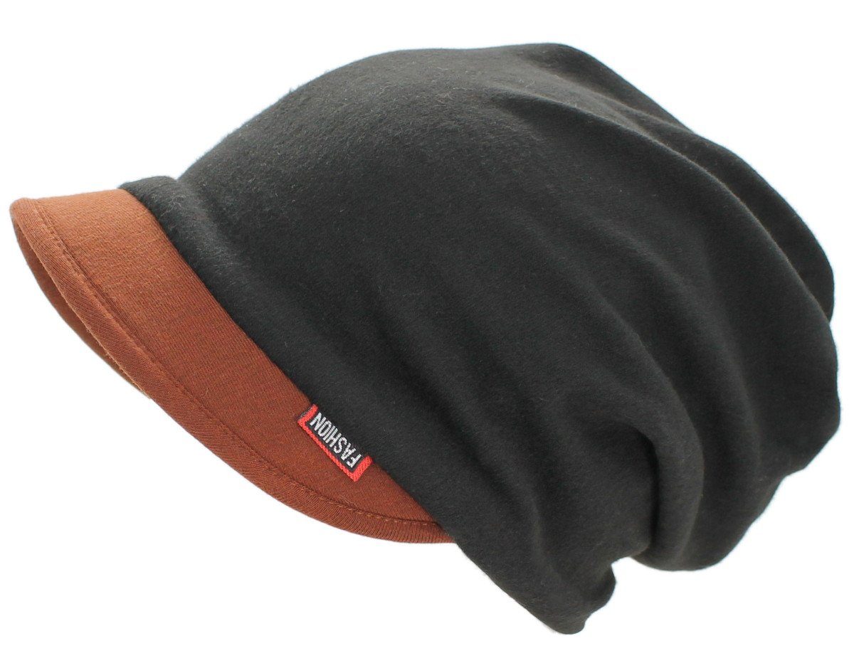 dy_mode Schirmmütze Unisex Beanie Mütze mit weichem Schirm zweifarbige Schirmmütze zweifarbig