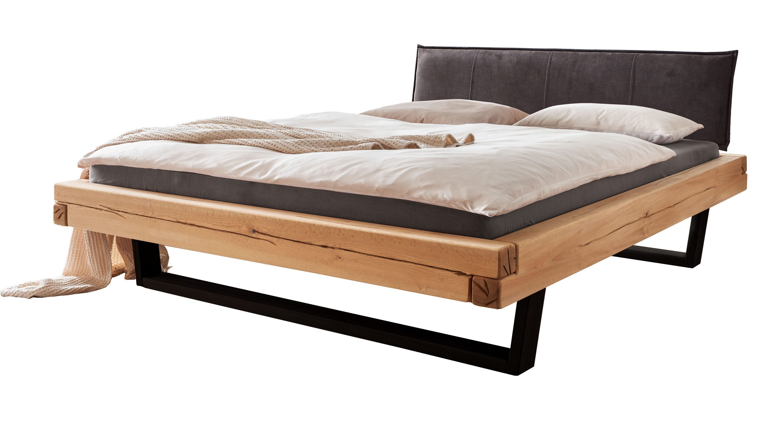 Massivart® Massivholzbett Massivholzbett Balkenbett SVEA / günstig online kaufen