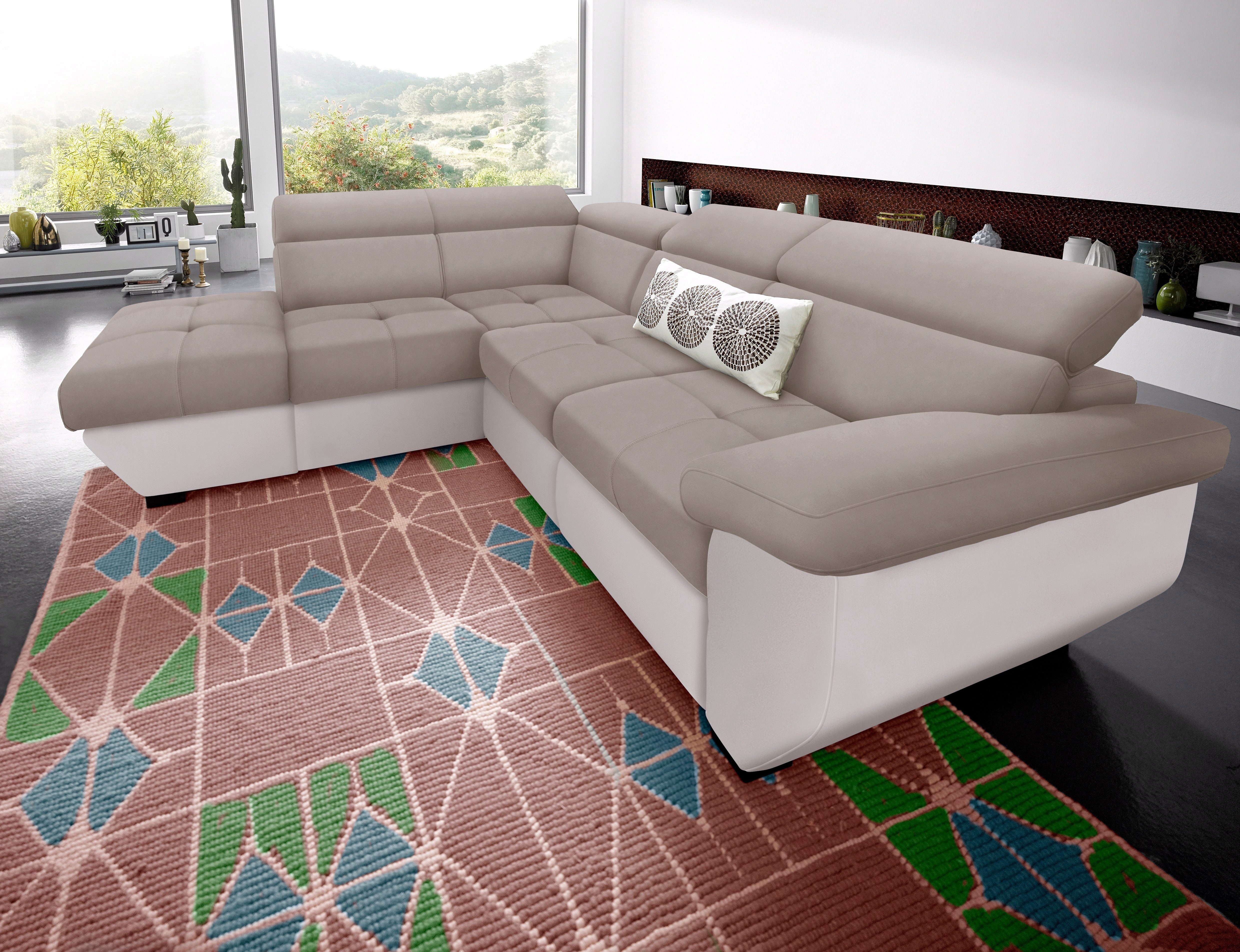 COTTA Ecksofa Speedway L-Form, mit Kopfteilverstellung, günstig online kaufen