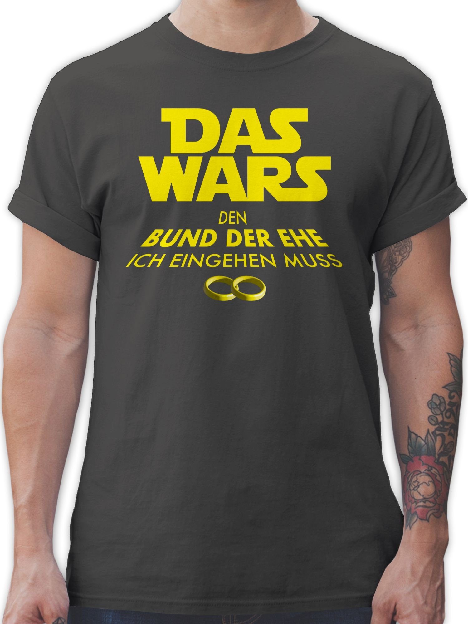 Shirtracer T-Shirt Das Wars JGA JGA Männer 03 Dunkelgrau