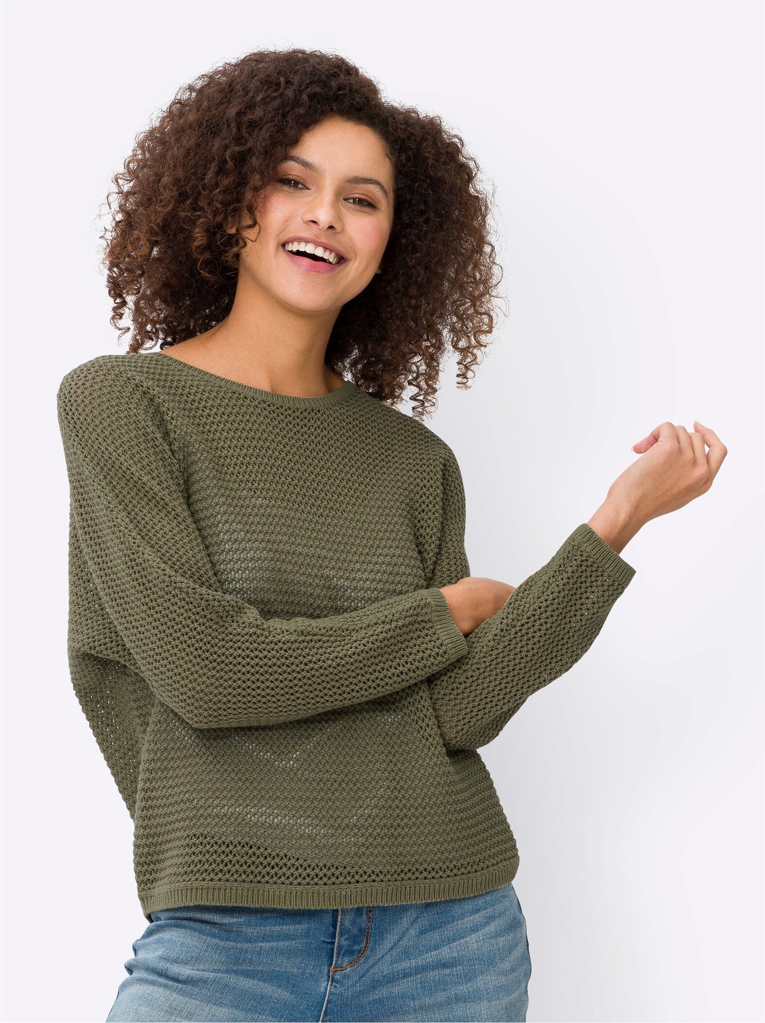 heine Strickpullover Ajourpullover . günstig online kaufen