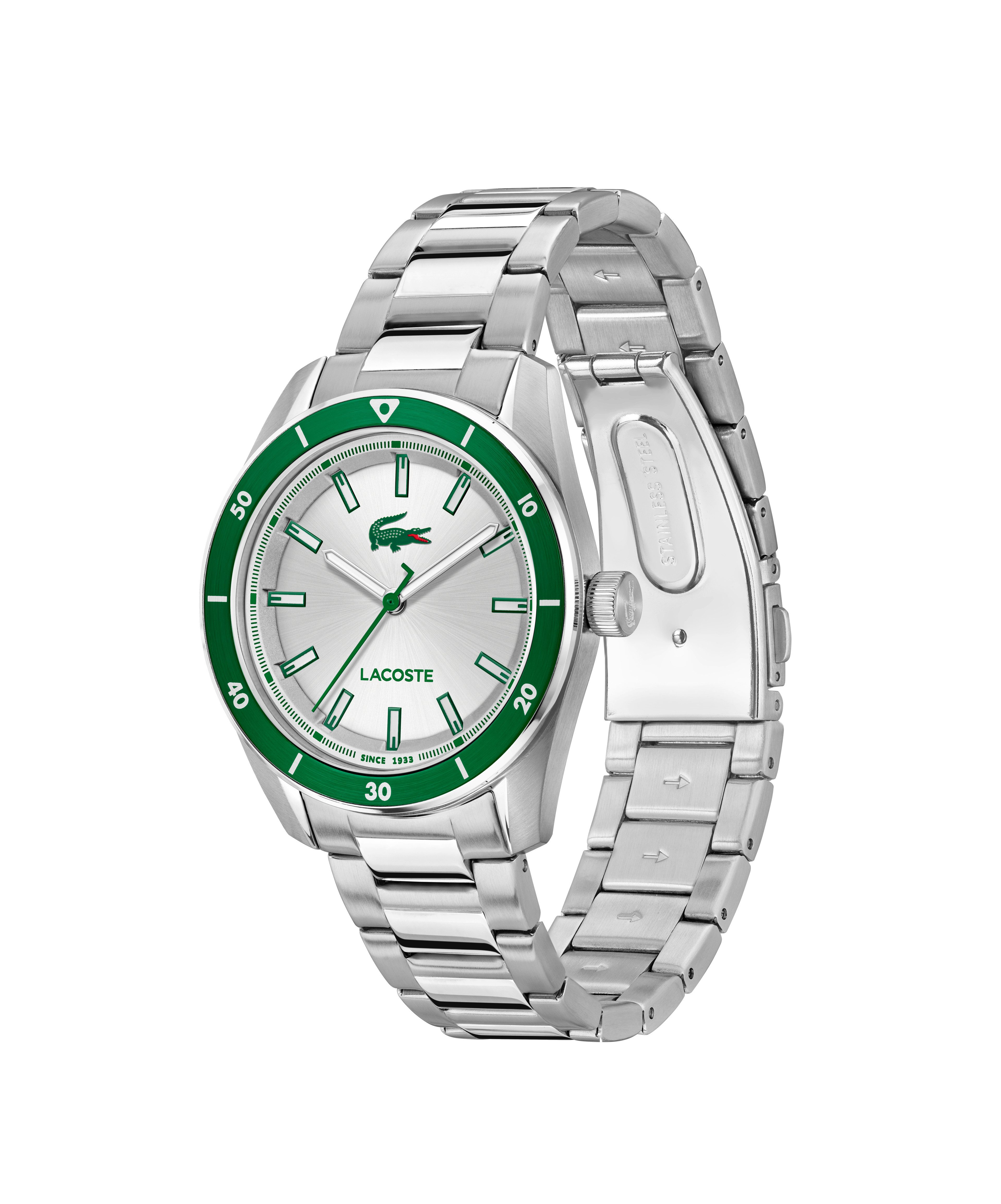 Lacoste Quarzuhr BOSTON 2011487, Armbanduhr, Herrenuhr, Edelstahlarmband, analog