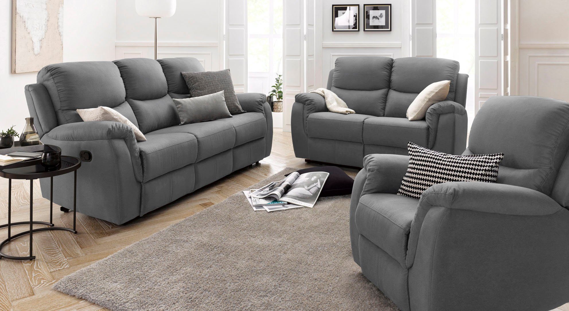 ATLANTIC home collection 2-Sitzer Diana, mit Relaxfunktion und Federkern, hohe Belastbarkeit