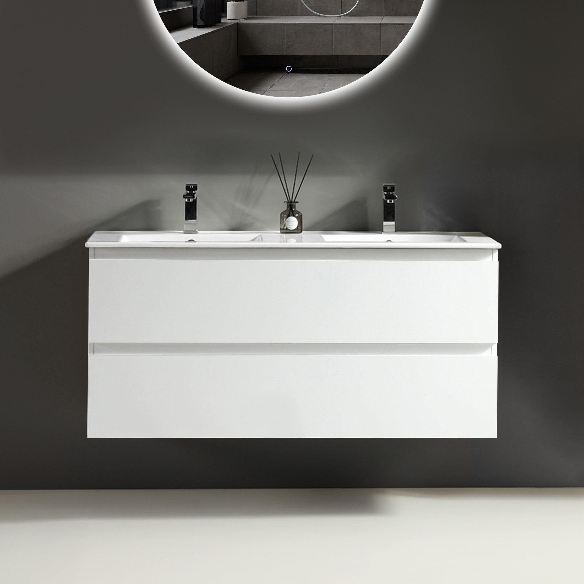 Alpenberger Badezimmer-Set Badezimmer Möbel Badschrank, (Badspiegel günstig online kaufen