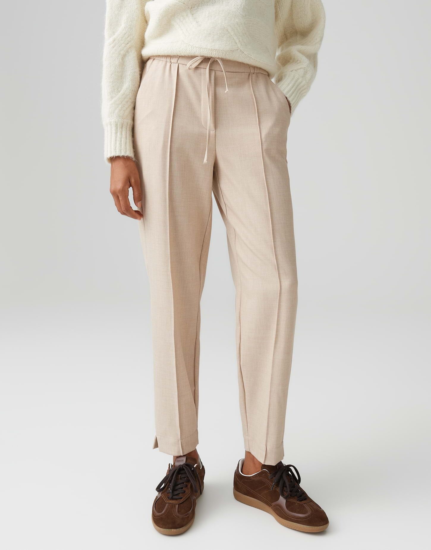 OPUS Schlupfhose MYHA ICONIC aus leichtem Viskosemix Mid Rise, Ankle, melie günstig online kaufen